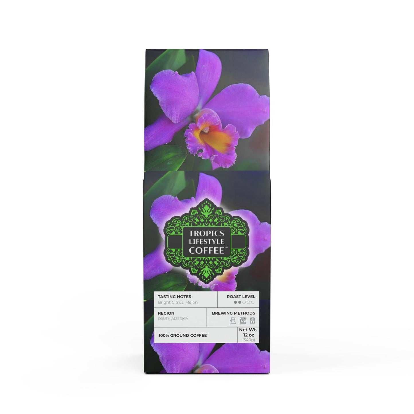 Golden Sands Single Origin™ Coffee (Light-Medium Roast) Specialty Grade / Real Purple Orchid