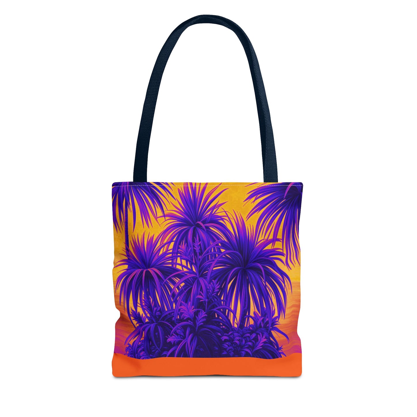 Tiny Palm Island Pop/Orange Tote Bag - 3 Sizes