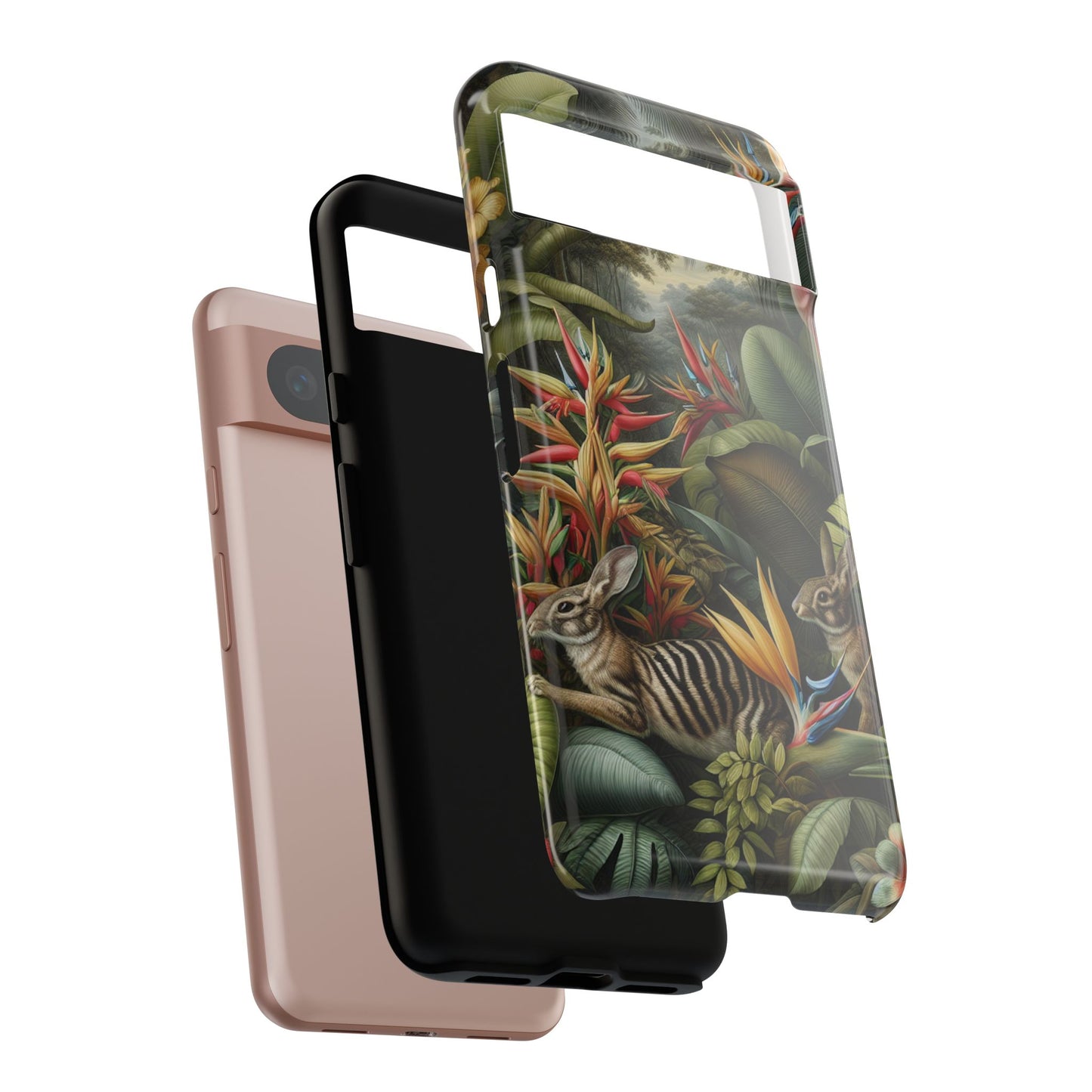 Rainforest Rabbit Outing Phone Case - Tough Cases with Summer Vibe