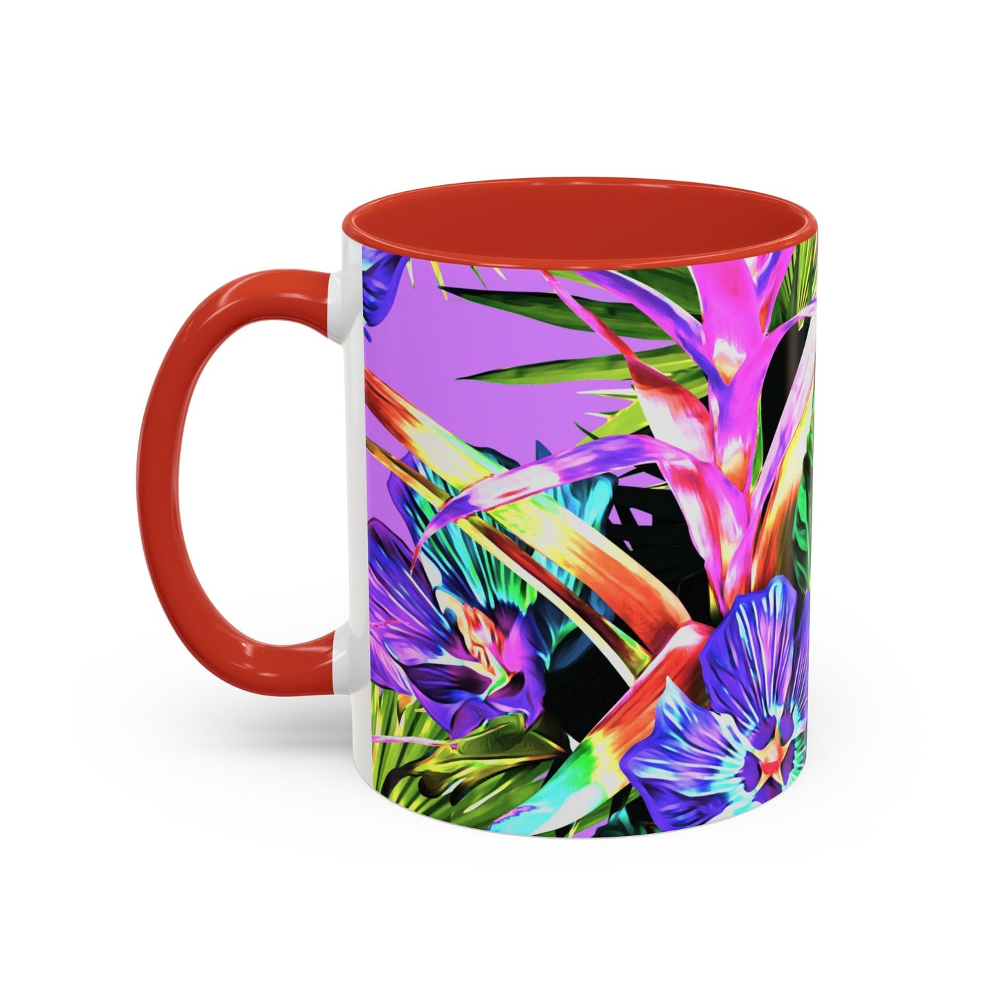 Accent Coffee Mug (11, 15oz), Plant Palooza, purple / Various Colors