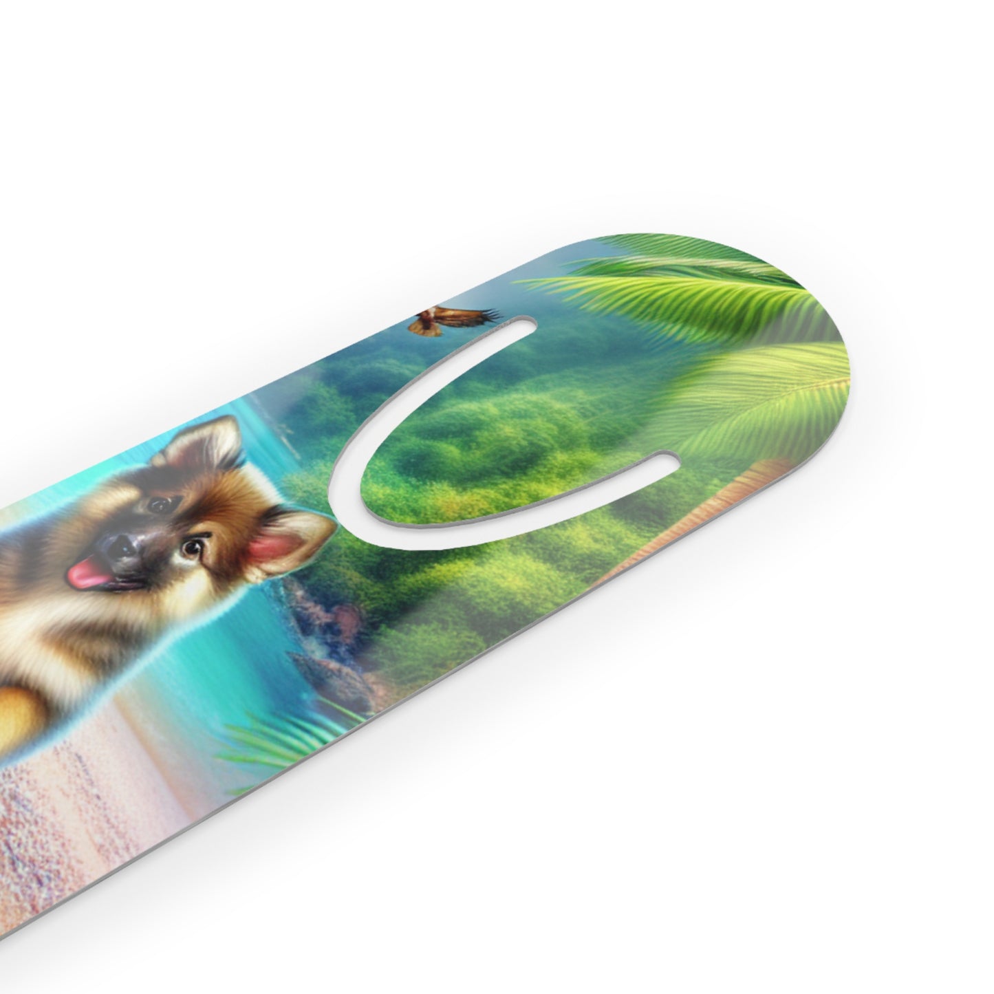 Bookmark - Aluminum, Puppy Playing Frisbee #3