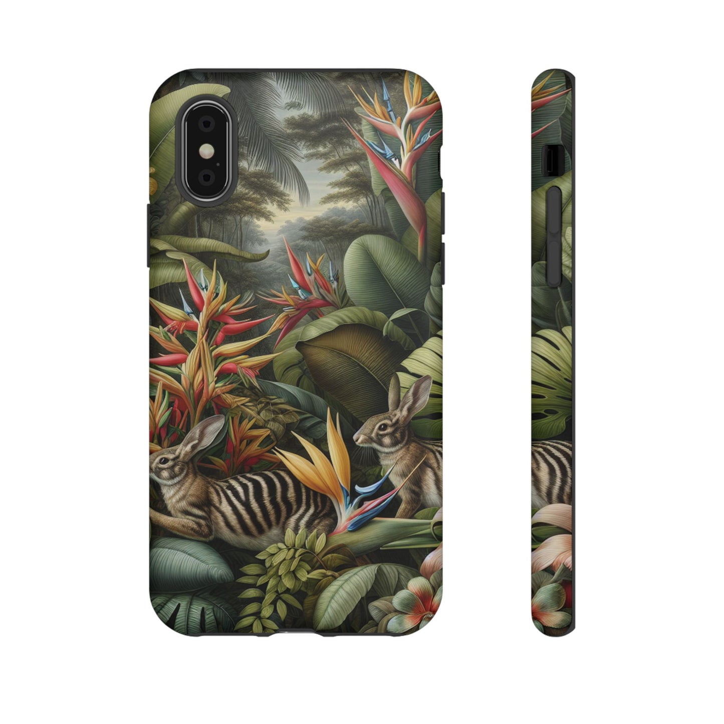 Rainforest Rabbit Outing Phone Case - Tough Cases with Summer Vibe