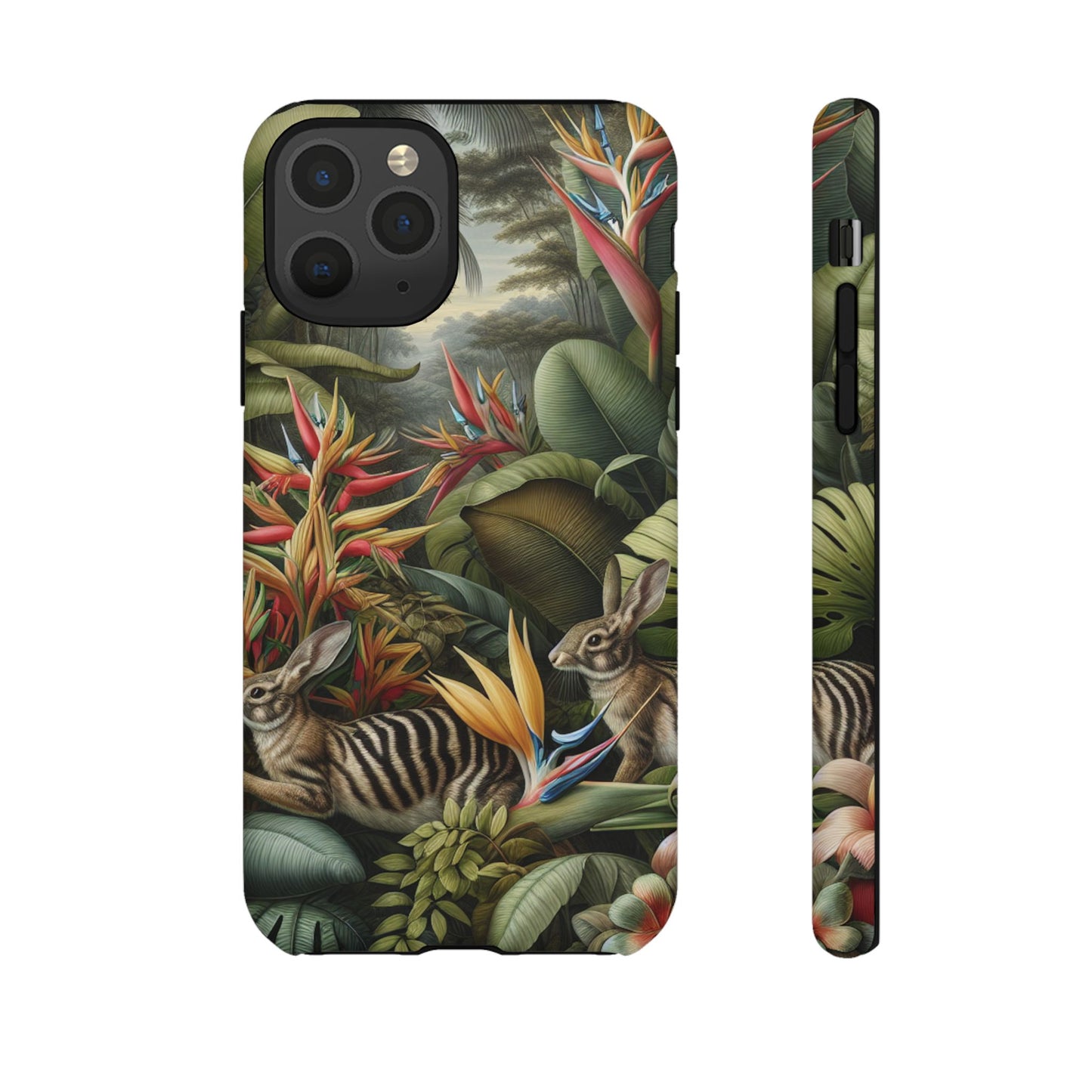 Rainforest Rabbit Outing Phone Case - Tough Cases with Summer Vibe