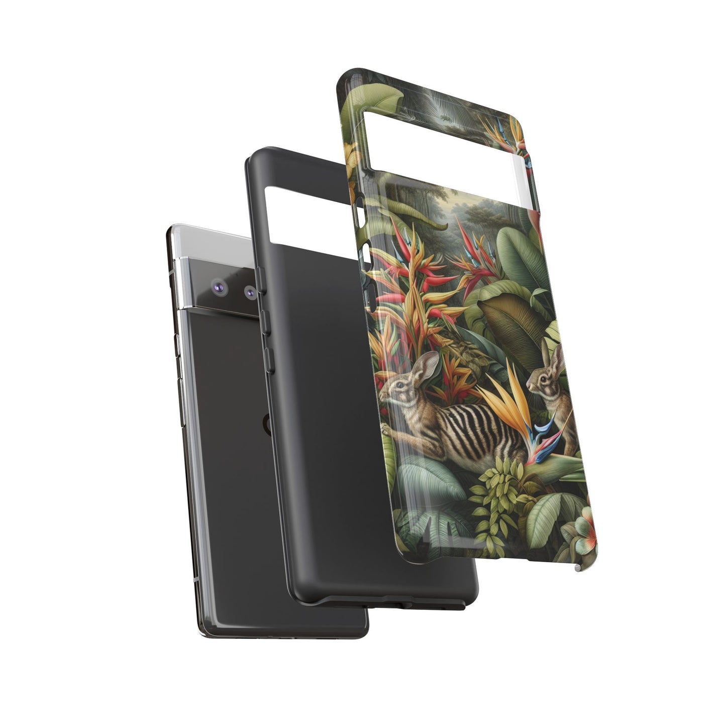 Rainforest Rabbit Outing Phone Case - Tough Cases with Summer Vibe