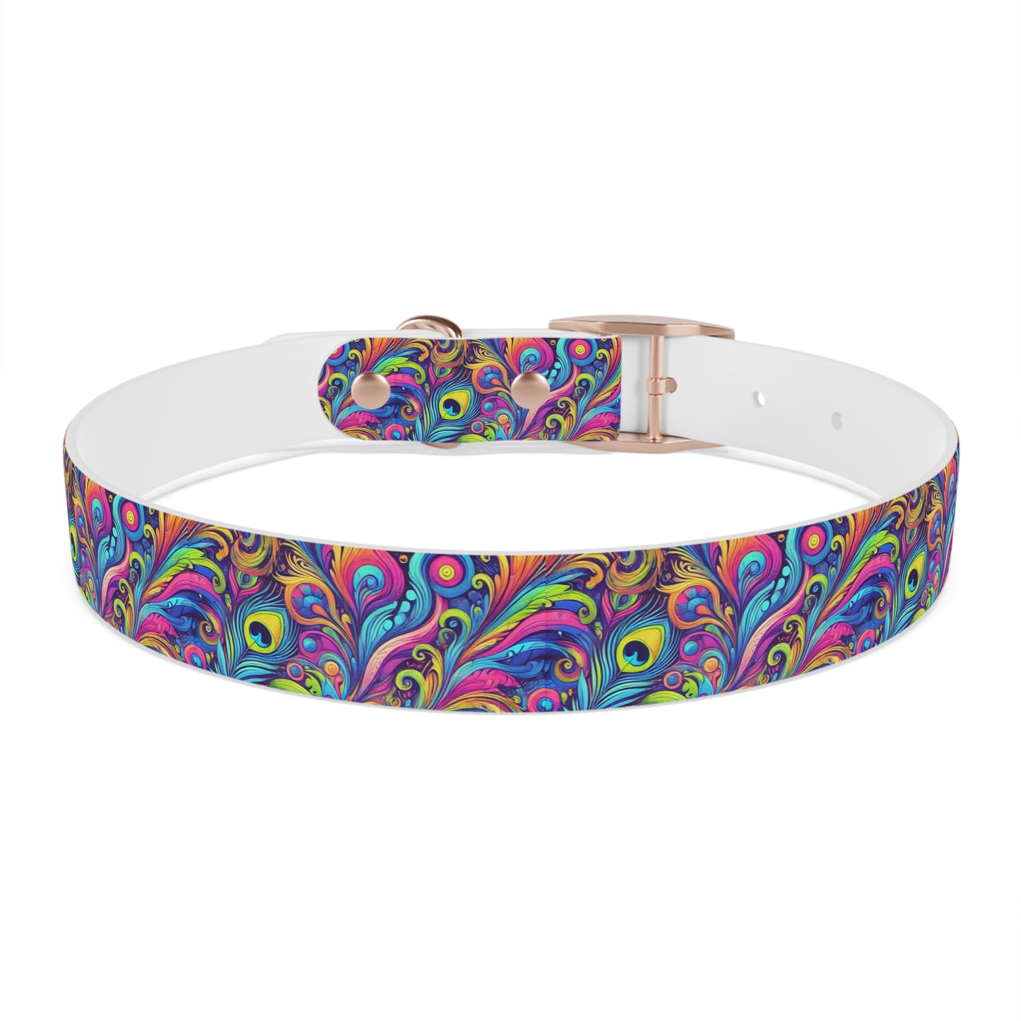 Tropical Dog Collar - Fun and Playful Pet Accessory / Feather Currents Pop