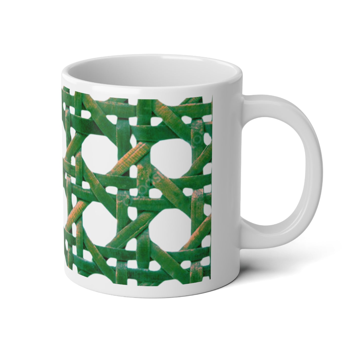 Jumbo Mug, 20oz, Chair Wicker Green | Tropical Coffee Cup