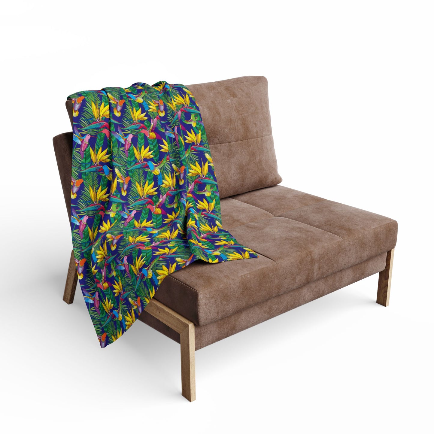 Bird of Paradise Fleece Blanket - Colorful Tropical Design