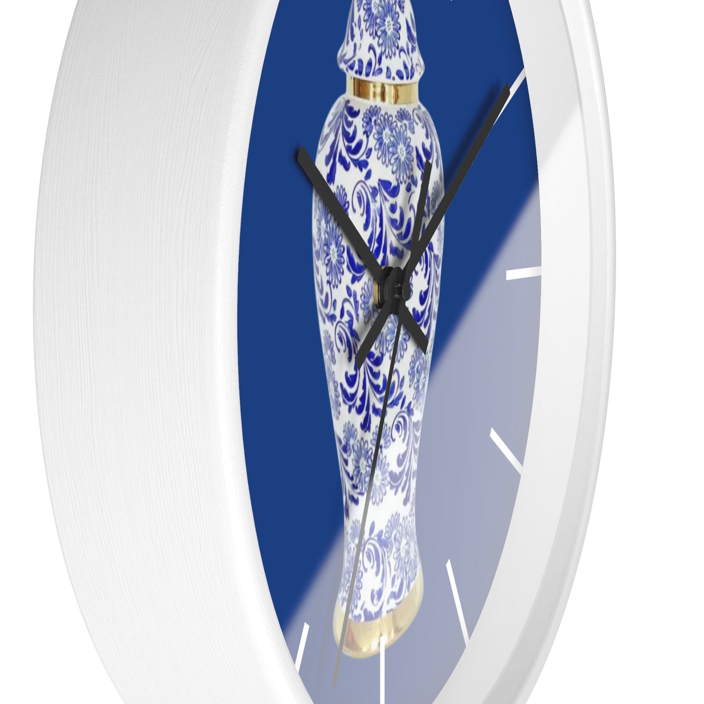 Wall Clock, Blue & White Ginger Jar, Hands/Base Variants