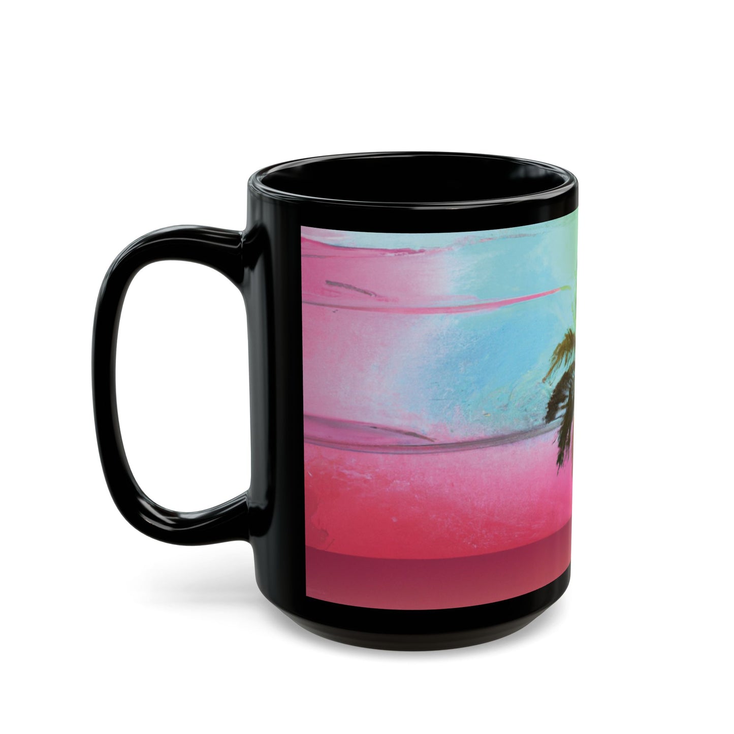 Black Coffee Mug - Ombre Beach