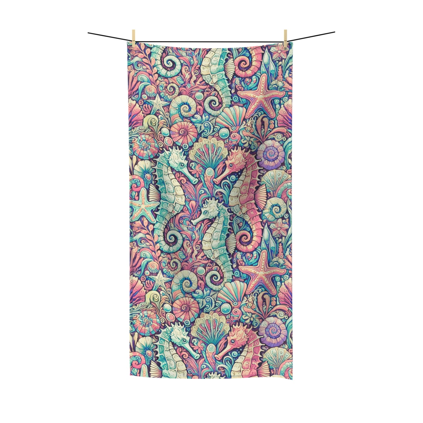 Seahorse Trio/Retro Polycotton Towel