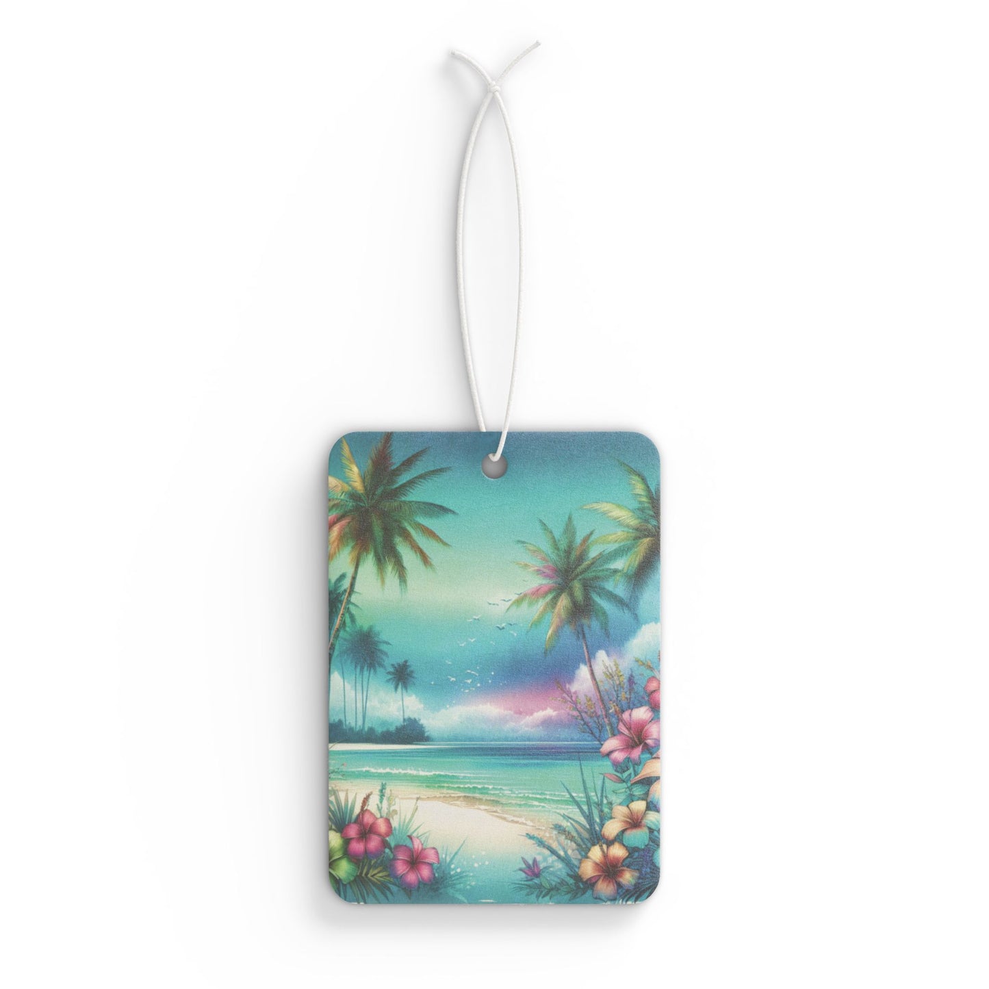 Morning Beach Car Air Freshener - Vibrant Tropical Aromatic Décor
