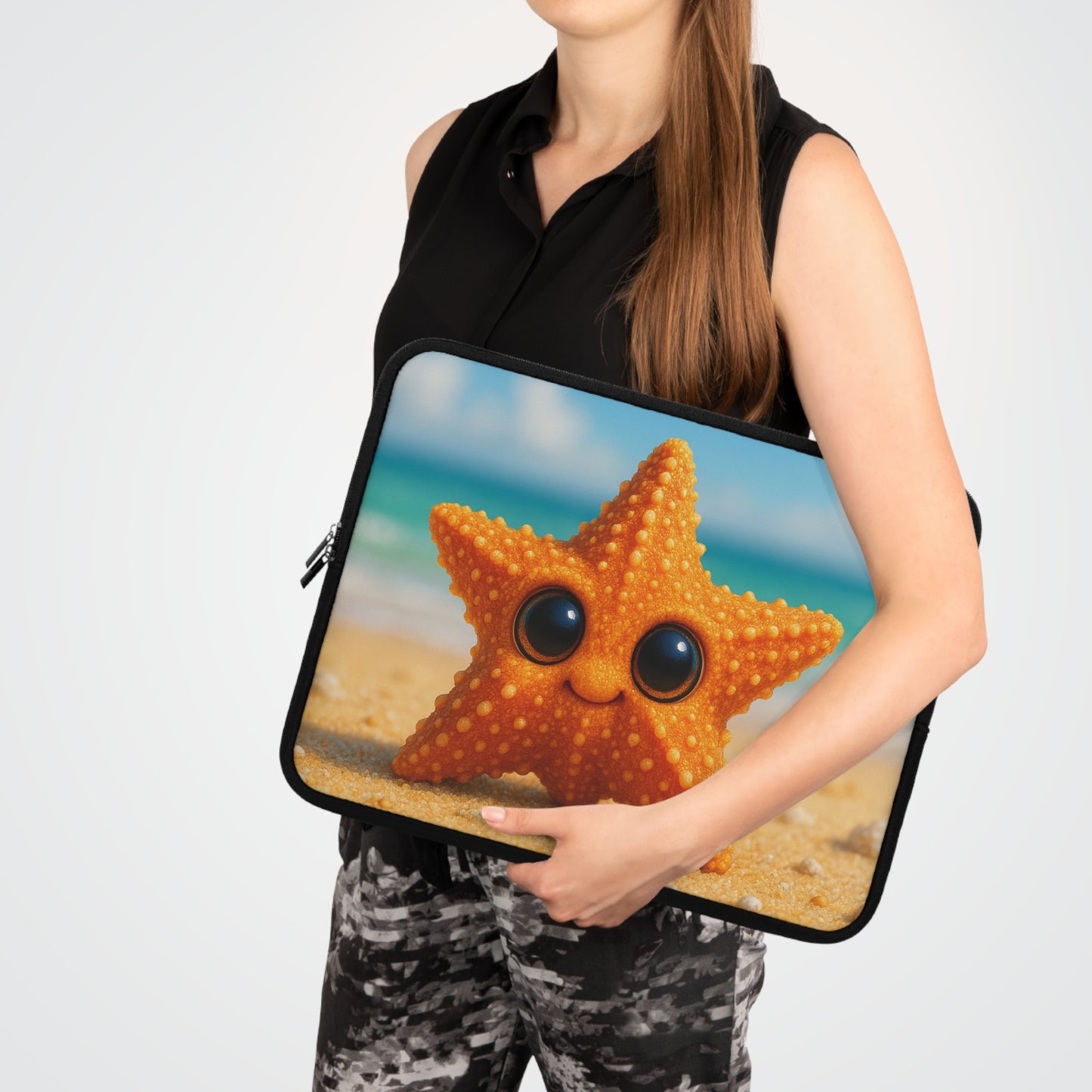 Tropical Laptop Sleeve, 5 Sizes - Perfect for Beach Lovers & Students / Baby Starfish