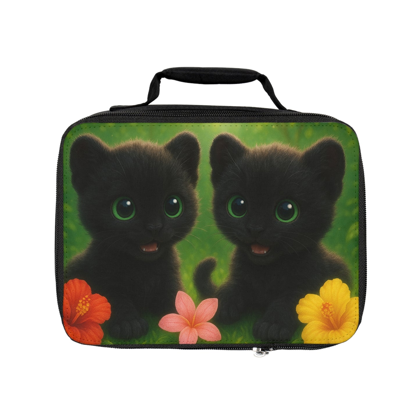 Baby Black Panthers Lunch Bag - Eco-Friendly Insulated Tote, Adult and Child Lunchbox / Perfect for Picnics, Beach Outings