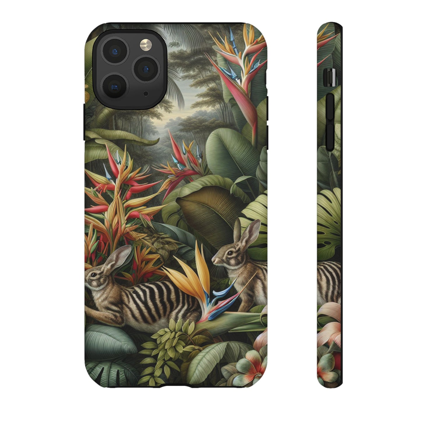 Rainforest Rabbit Outing Phone Case - Tough Cases with Summer Vibe