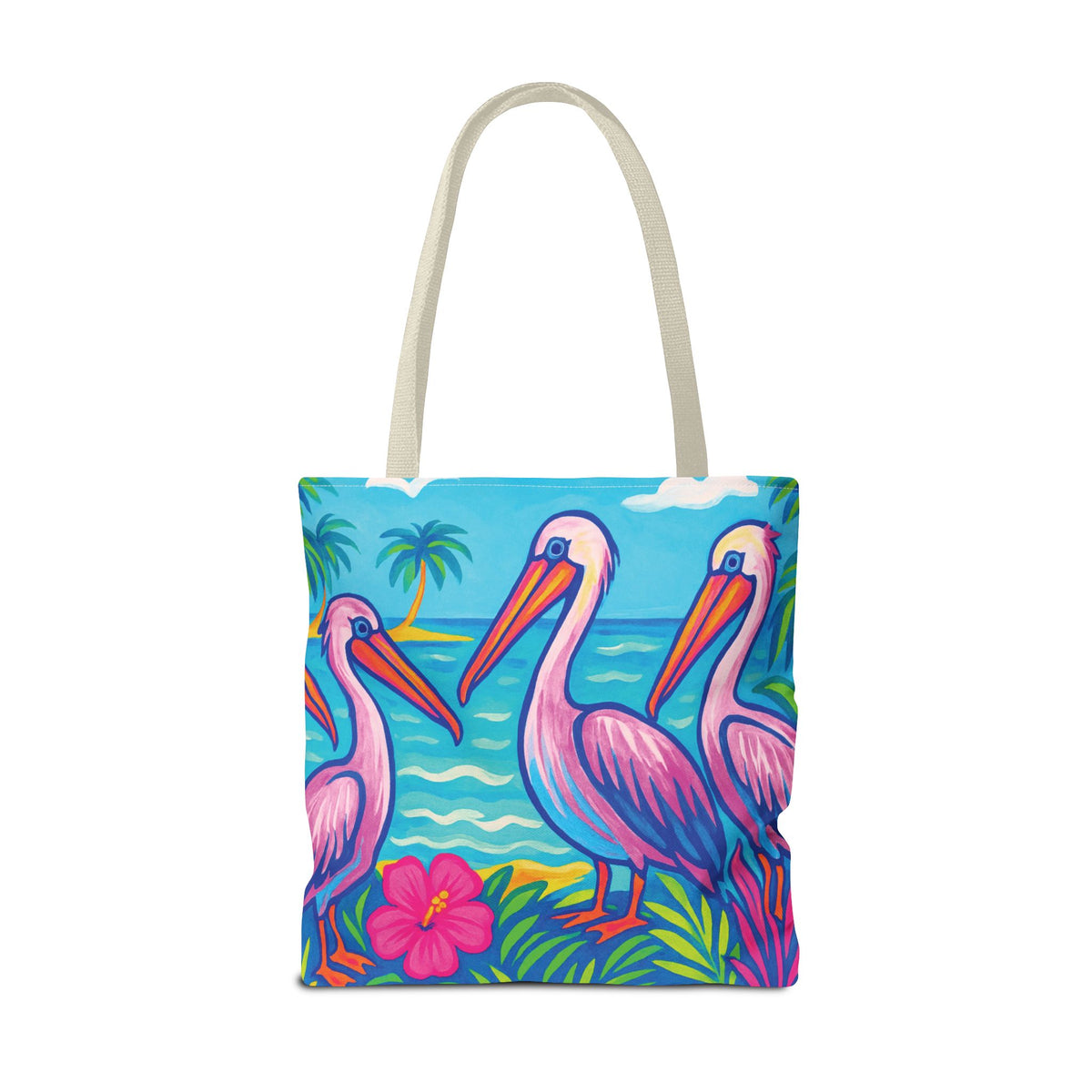 Beach Pelican Party Tote Bag - 3 Sizes