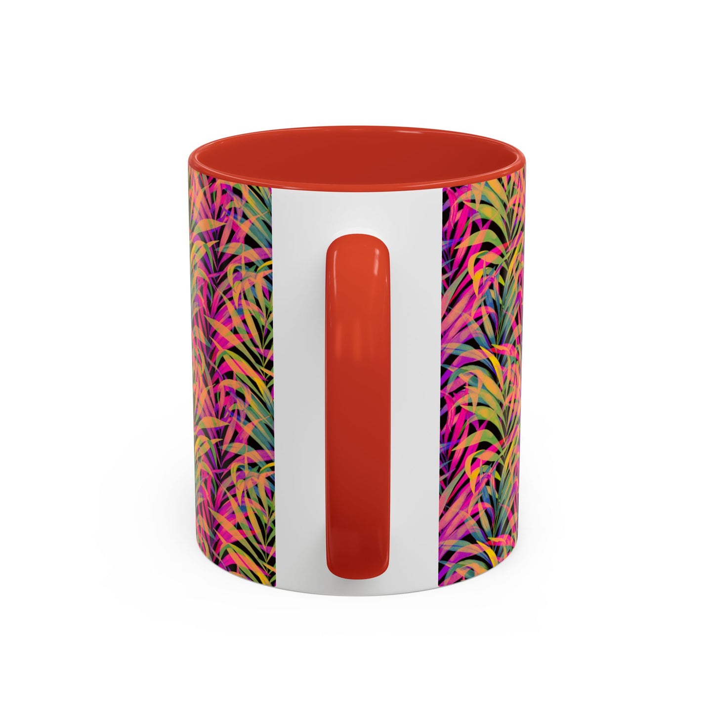 Accent Coffee Mug (11, 15oz), Rainbow Fronds / Various Colors