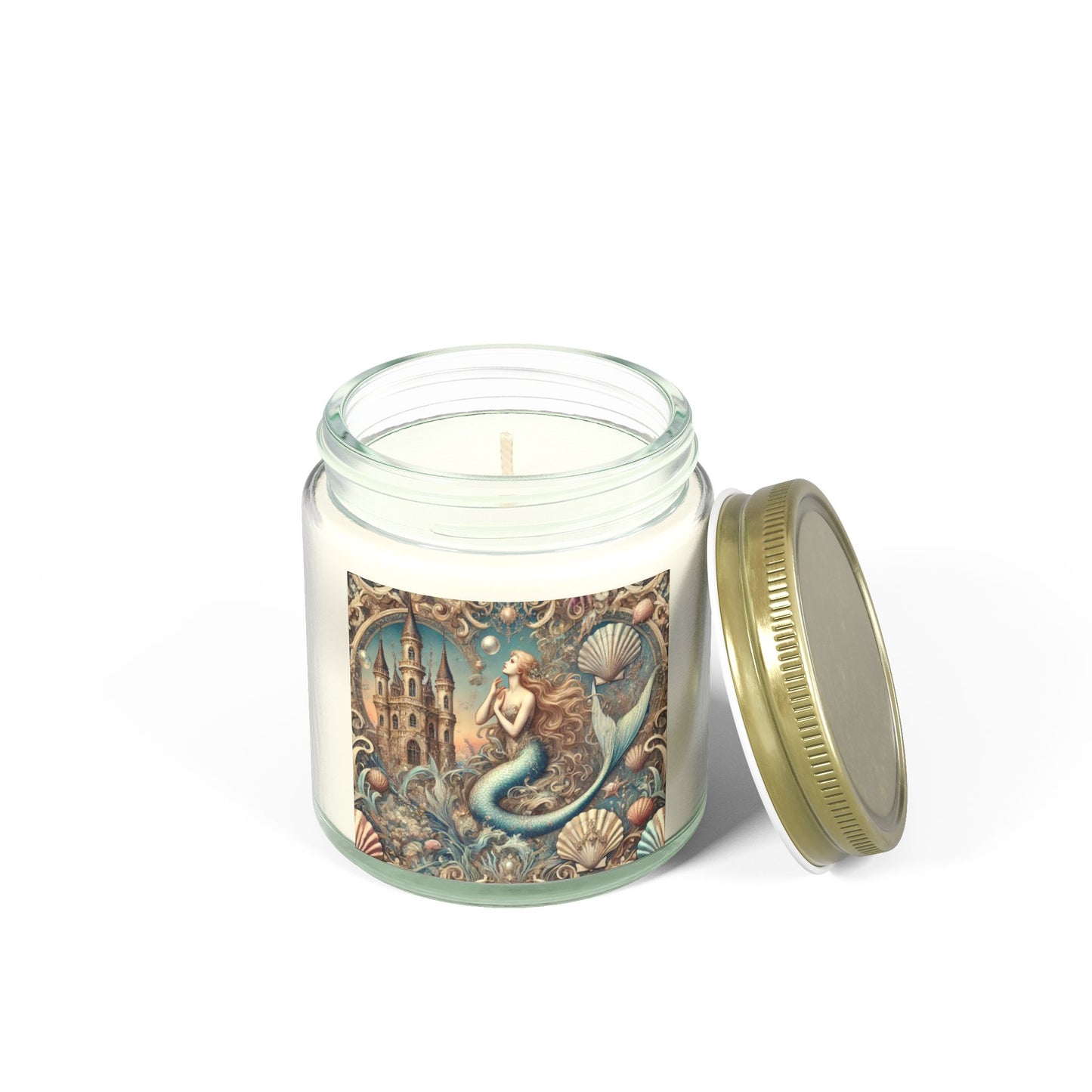 Tropical Mermaid Royale Scented Candles - Coconut Apricot Wax (4oz, 9oz)