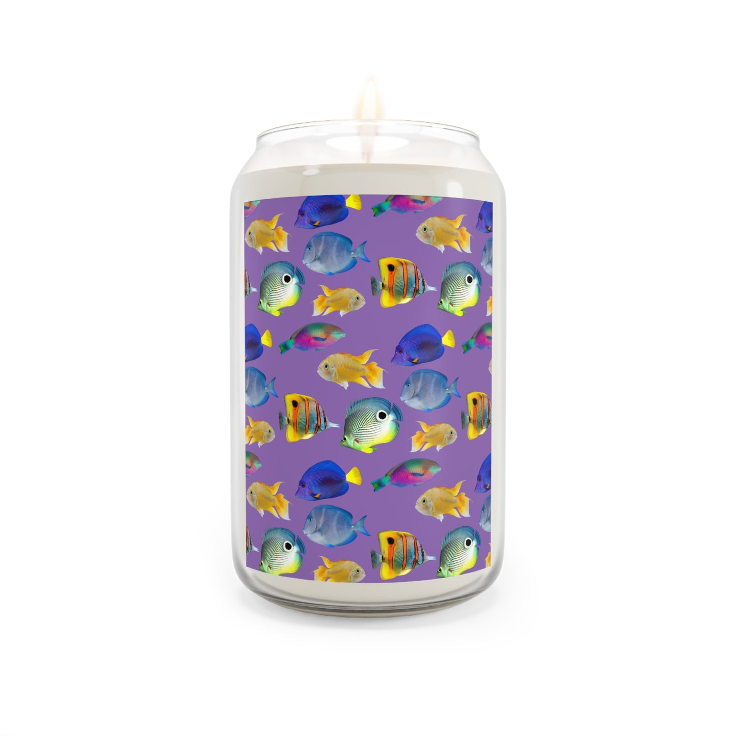 Scented Candle, 13.75oz - School of Fish, Lt. Purple