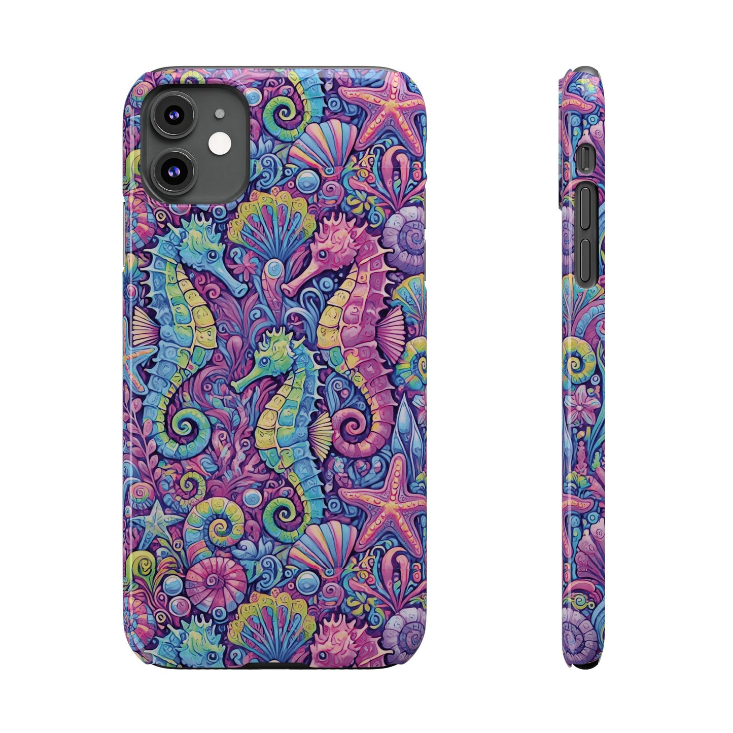 Slim Phone Cases - Seahorses, Fantasy POP