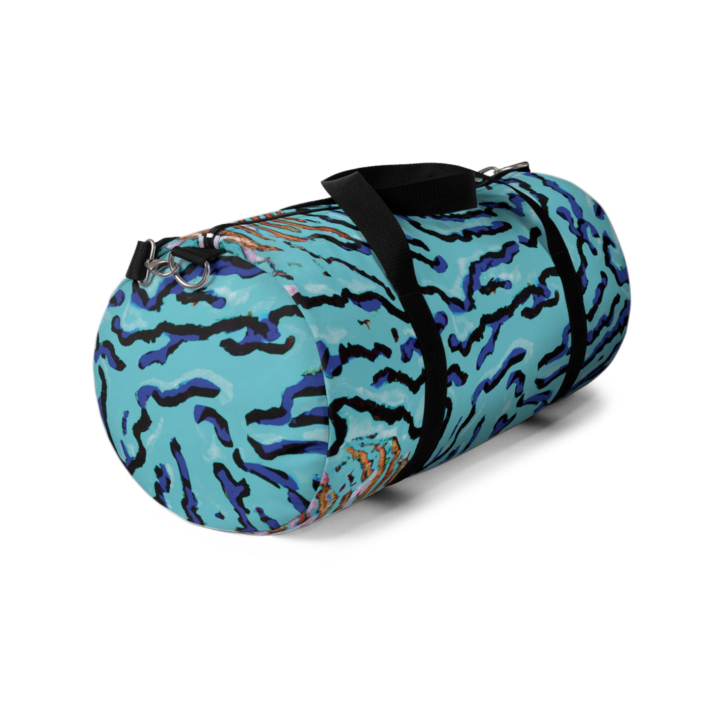 Tropical Duffel Bag - Perfect for Travel and Gym / Wild Coral, Turquoise