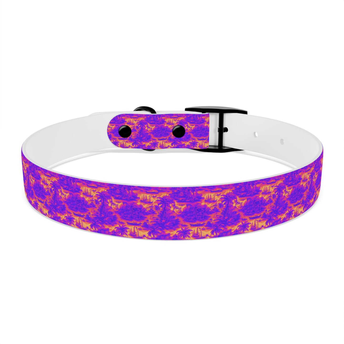 Dog Collar - Crazy Cool Tropical Toile