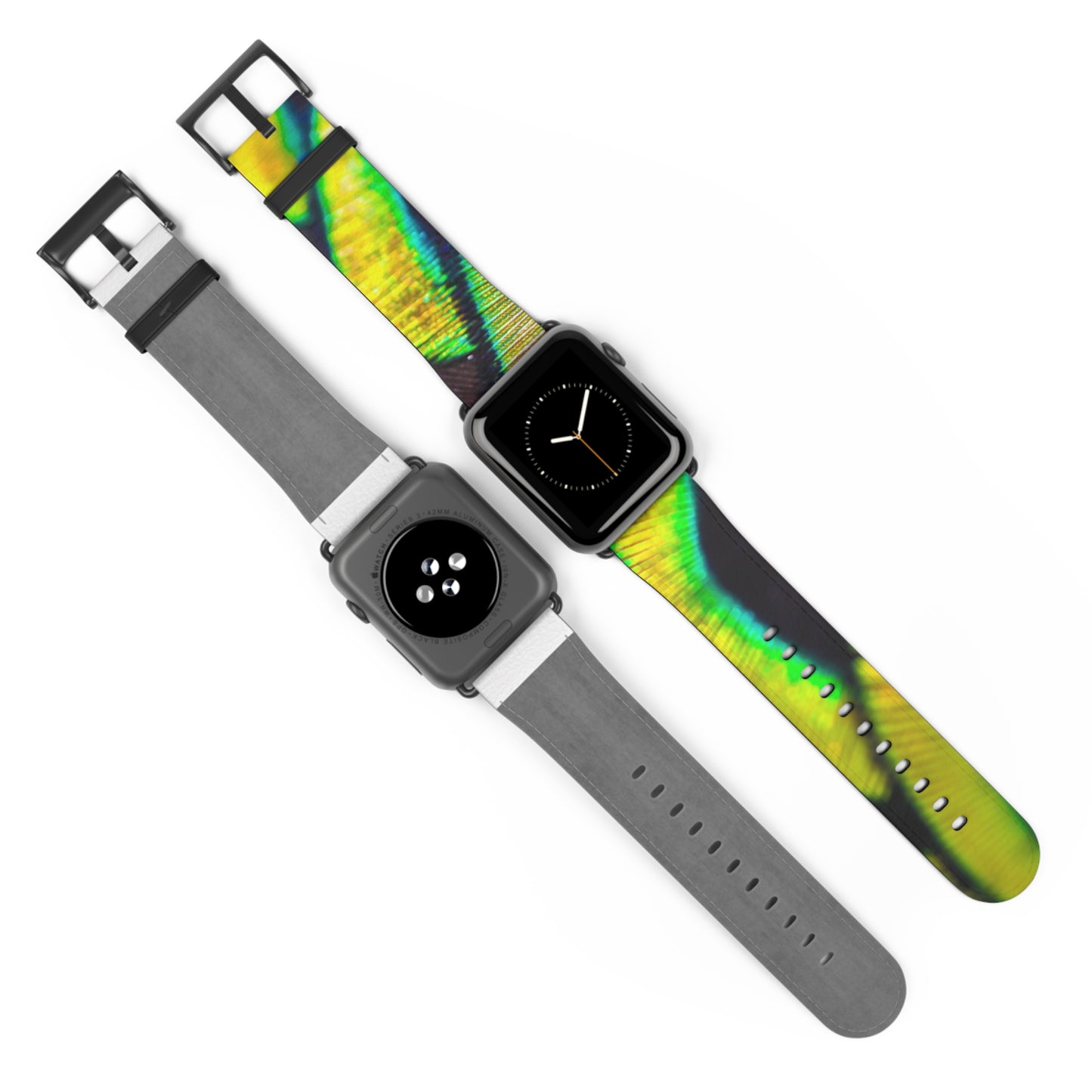 Apple Watch Band - Yellow Peacock Feathers