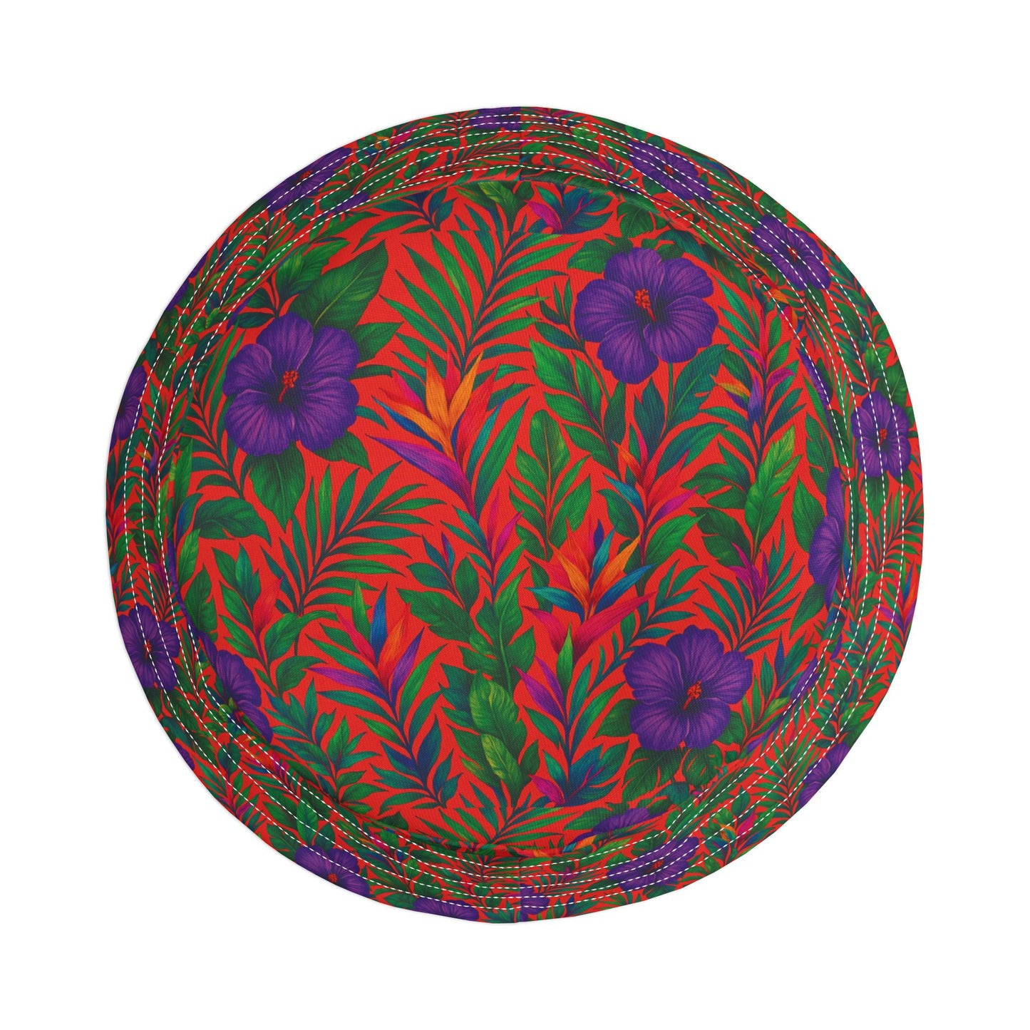 Tropical Polyester Bucket Hat, 2 Sizes - Midnight Flower Coral