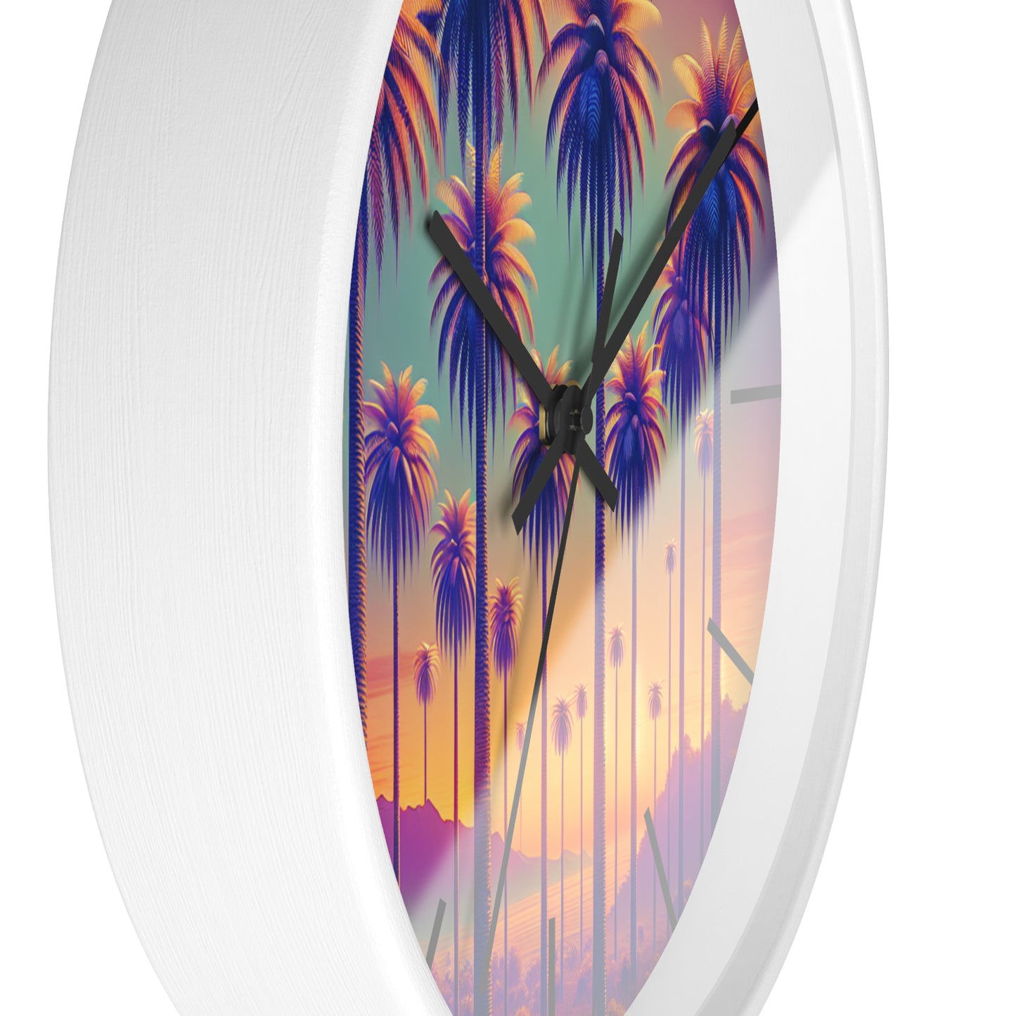 Wall Clock, Sunset Palms, Hands/Base Color Variants