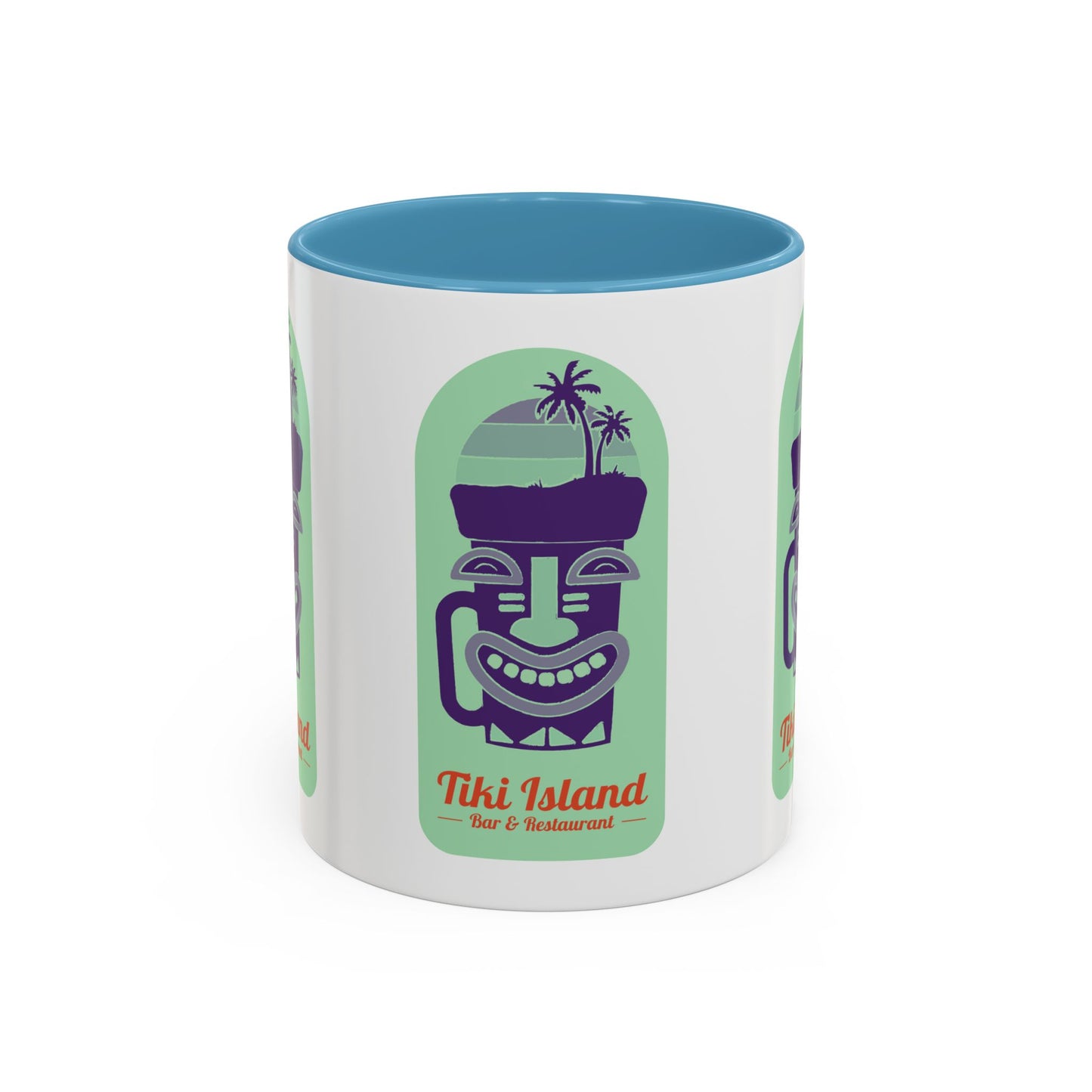 Tiki Island Accent Coffee Mug - Fun Tropical Drinkware for Beach Vibes, green