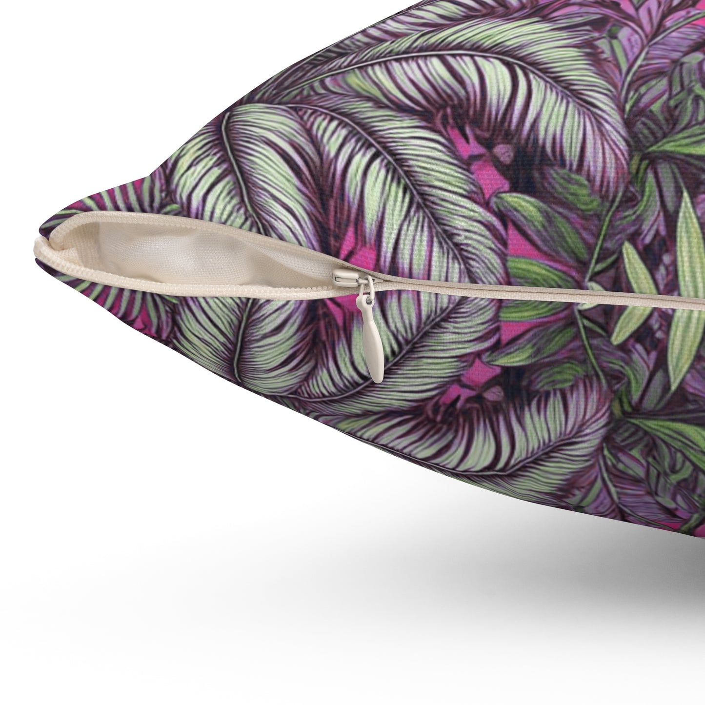 Decorative Pillow - Accent Cushion, 4 Sizes / Tropical Fruit, Hot Pink