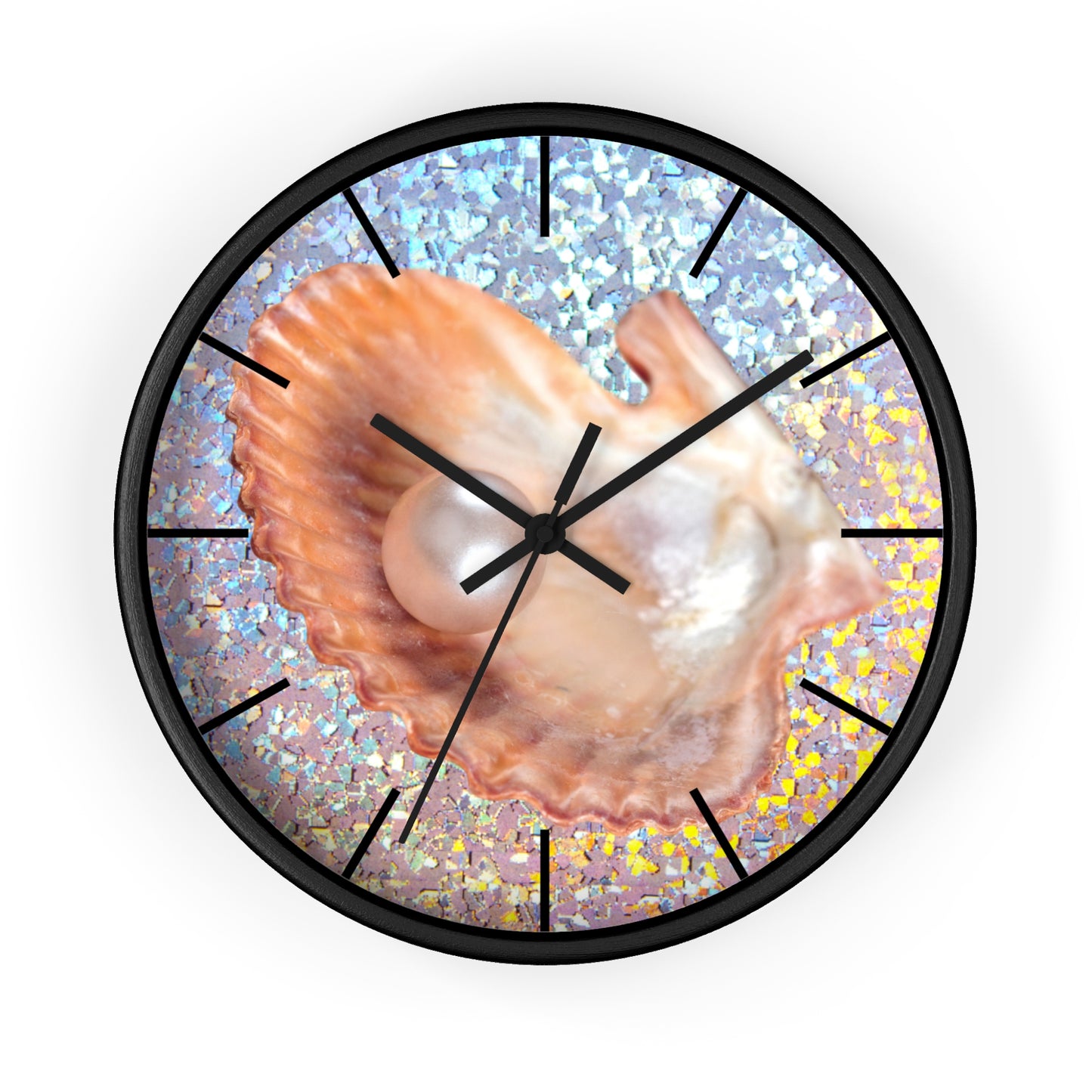 Wall Clock, Disco Peach Pearl Oyster, Hands/Base Variants