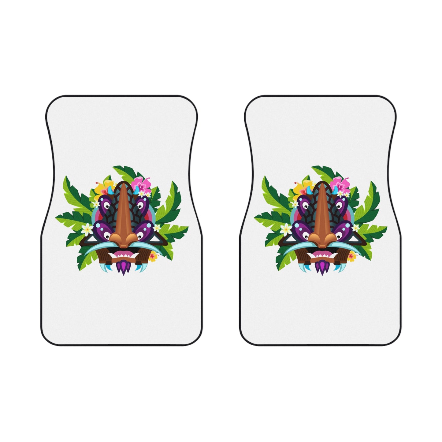 Tropical Tiki Boss Hake Car Floor Mats - SET of 2