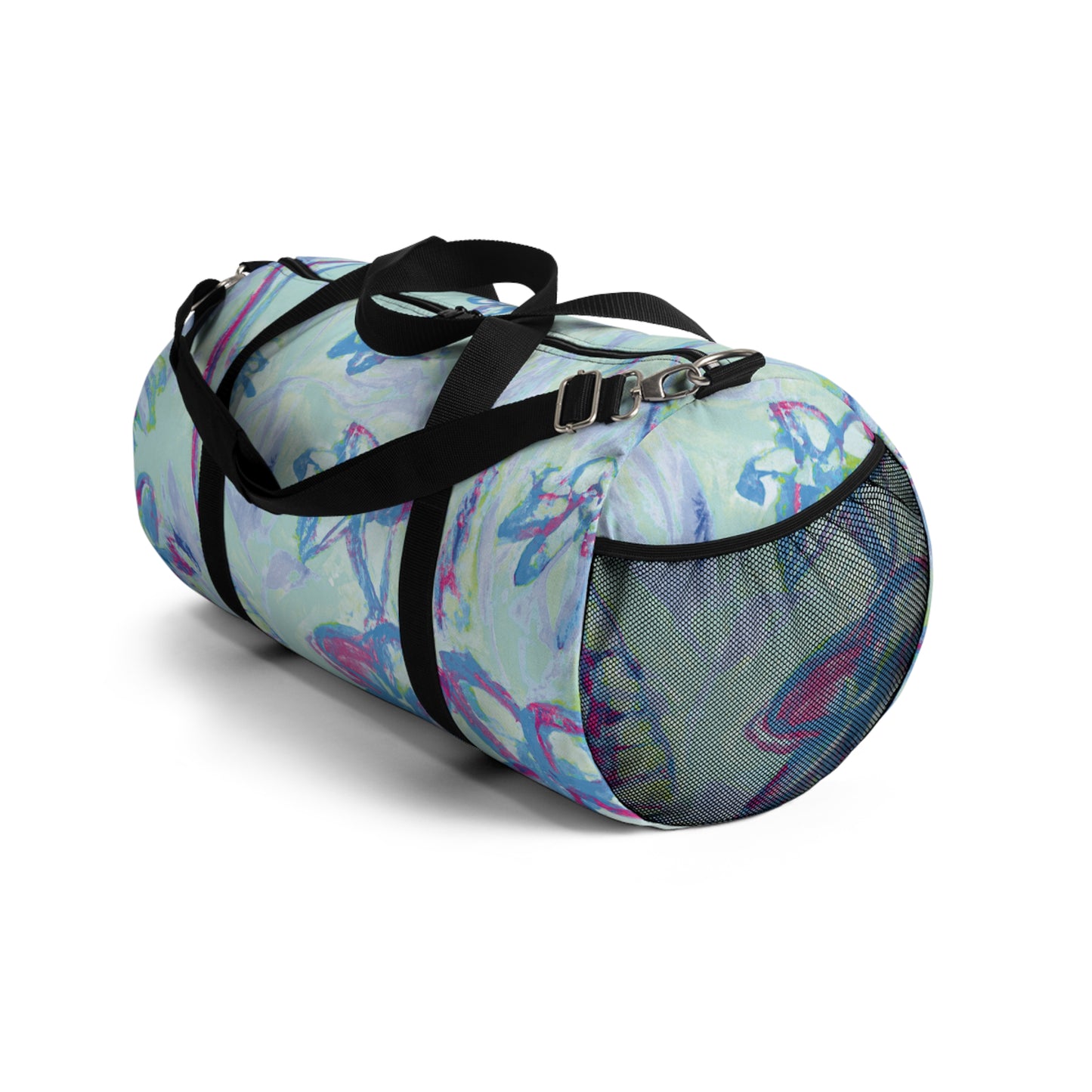 Tropical Rainforest Duffel Bag - Perfect for Travel and Gym / Tropical Doodles, Blue