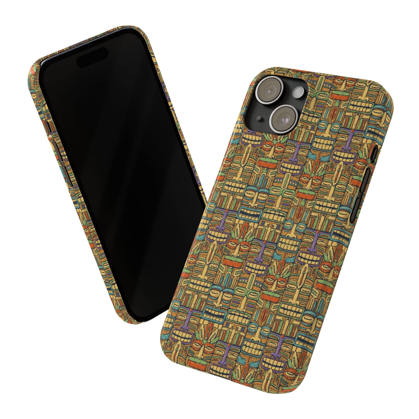 Slim Phone Cases - Colorful Tiki Party