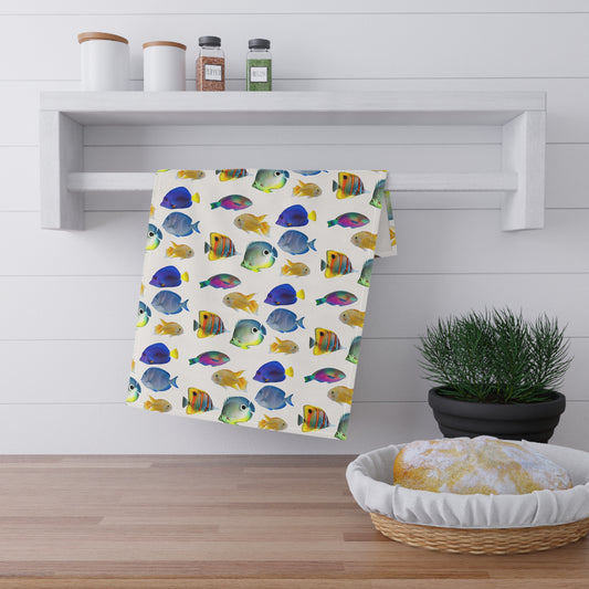 Tea Towels (cotton, poly), School of Fish