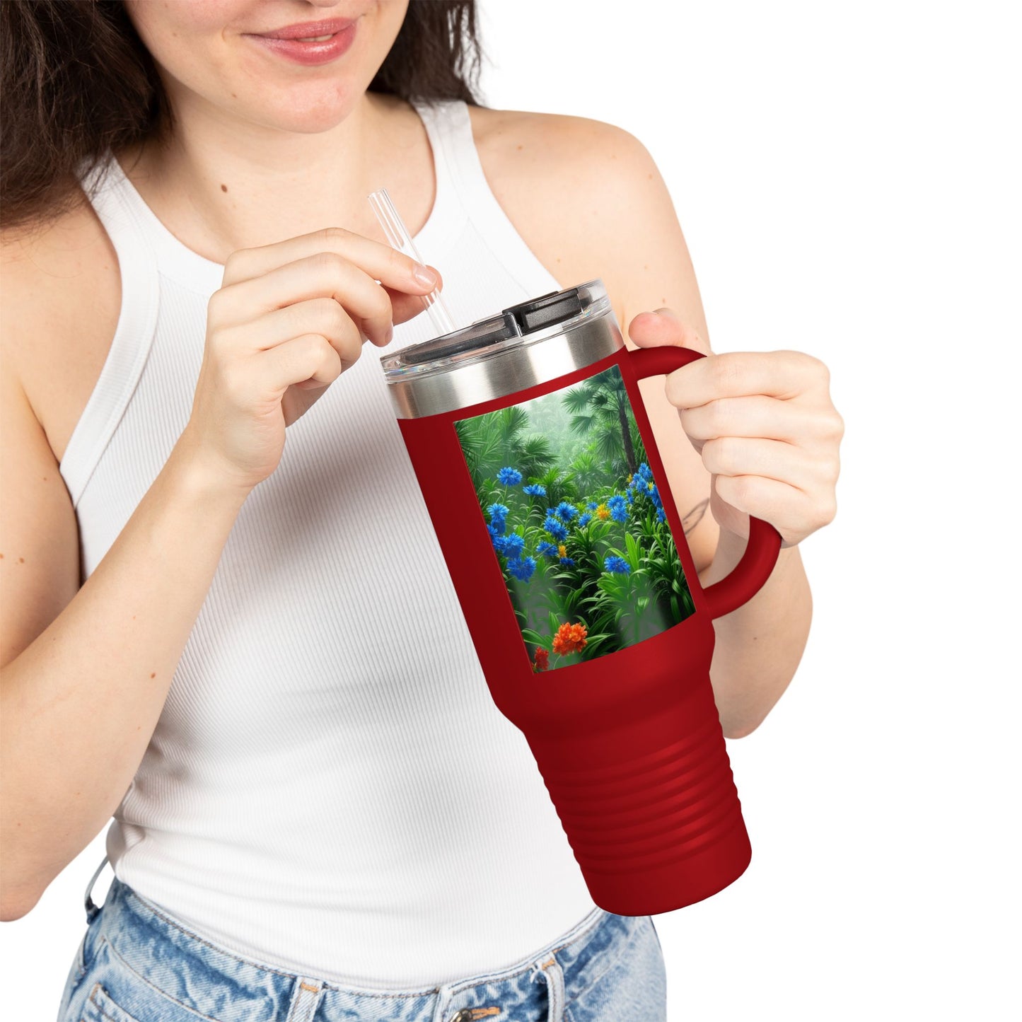 After the Rainforest Rain Insulated Travel Mug - 40oz - Perfect for Outdoor Adventures