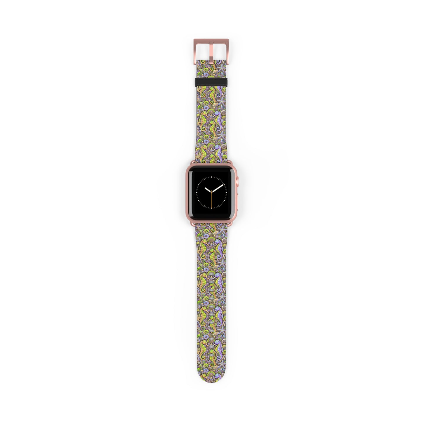 Apple Watch Band - Tropical Seahorse Trio, Yellow/Purple