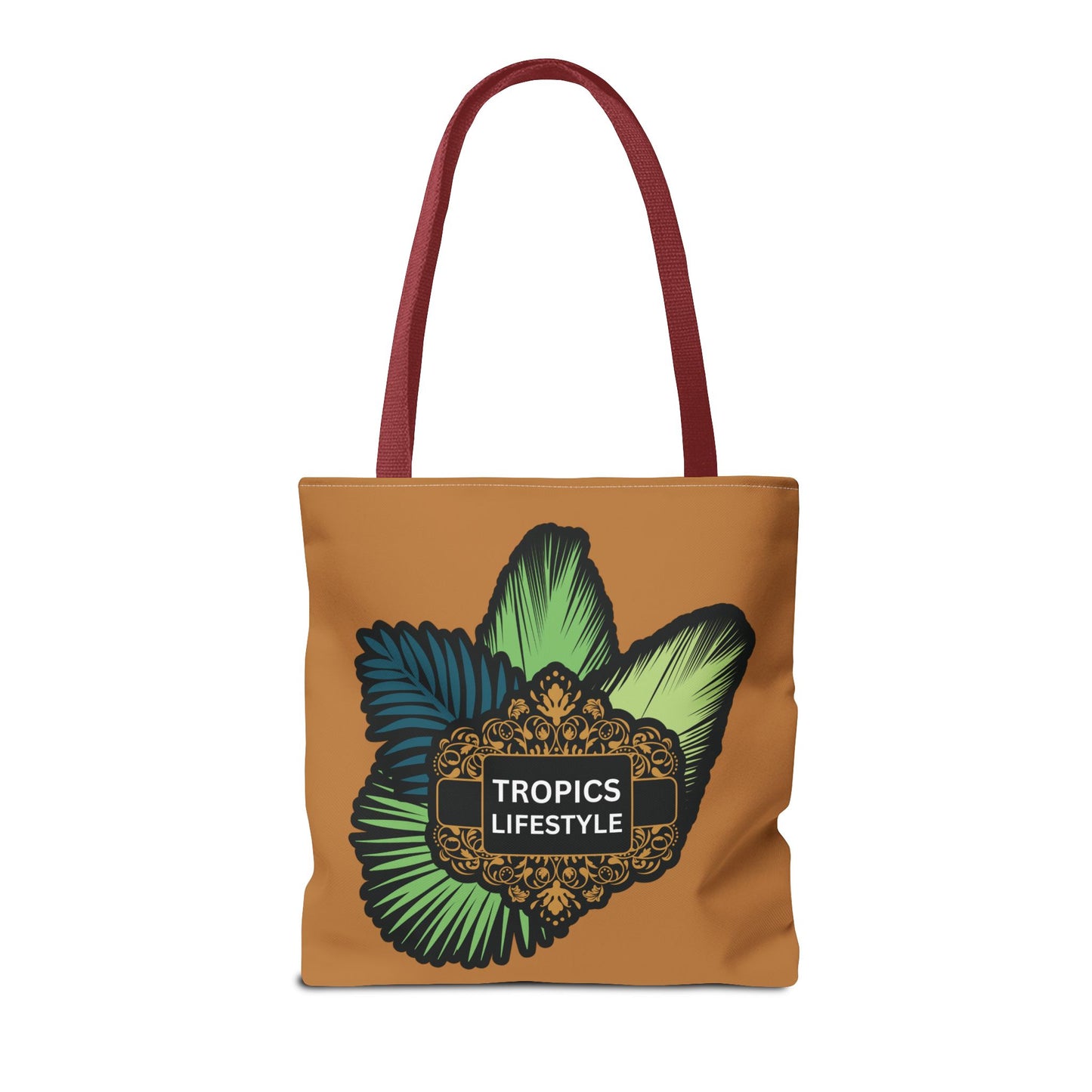 Elegant Tropics Lifestyle Logo Tote Bag - 3 Sizes, Lt. Brown