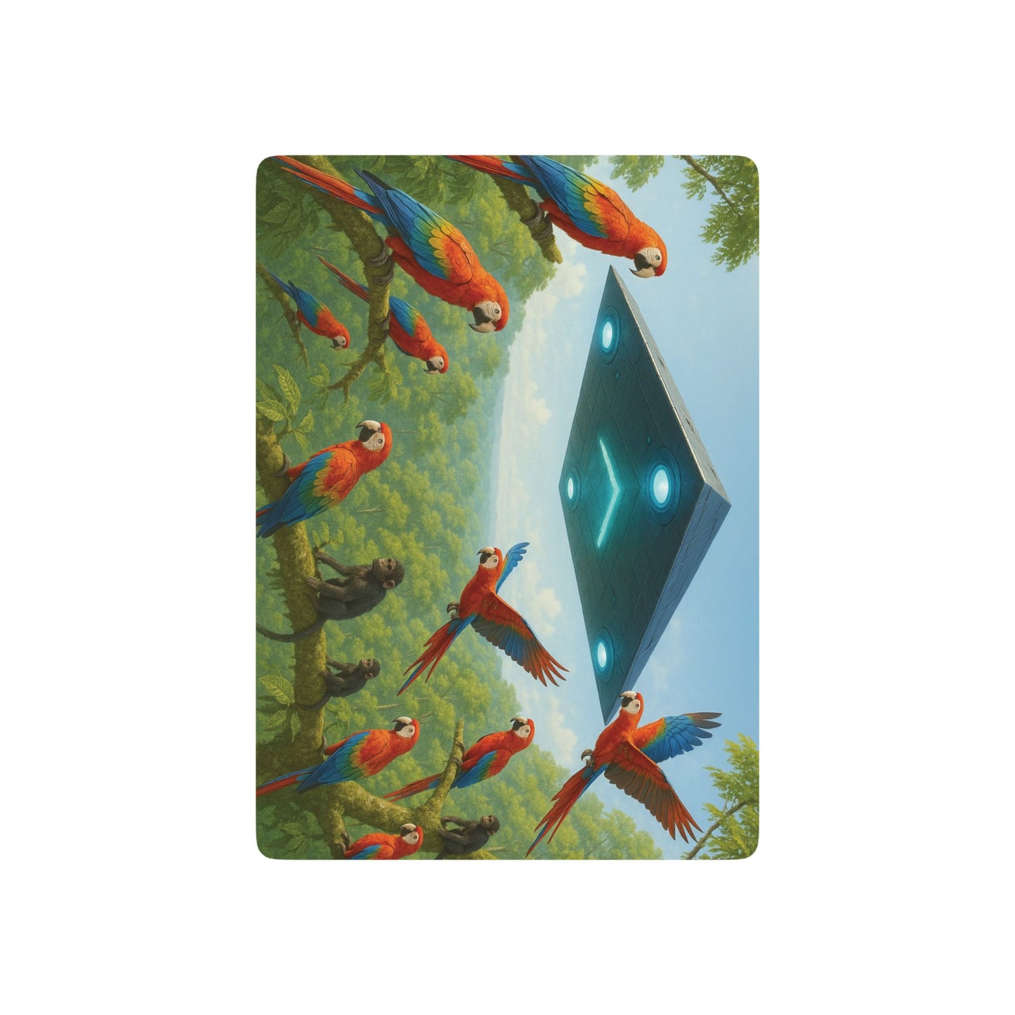 Poker Playing Cards - Macaws and UFO