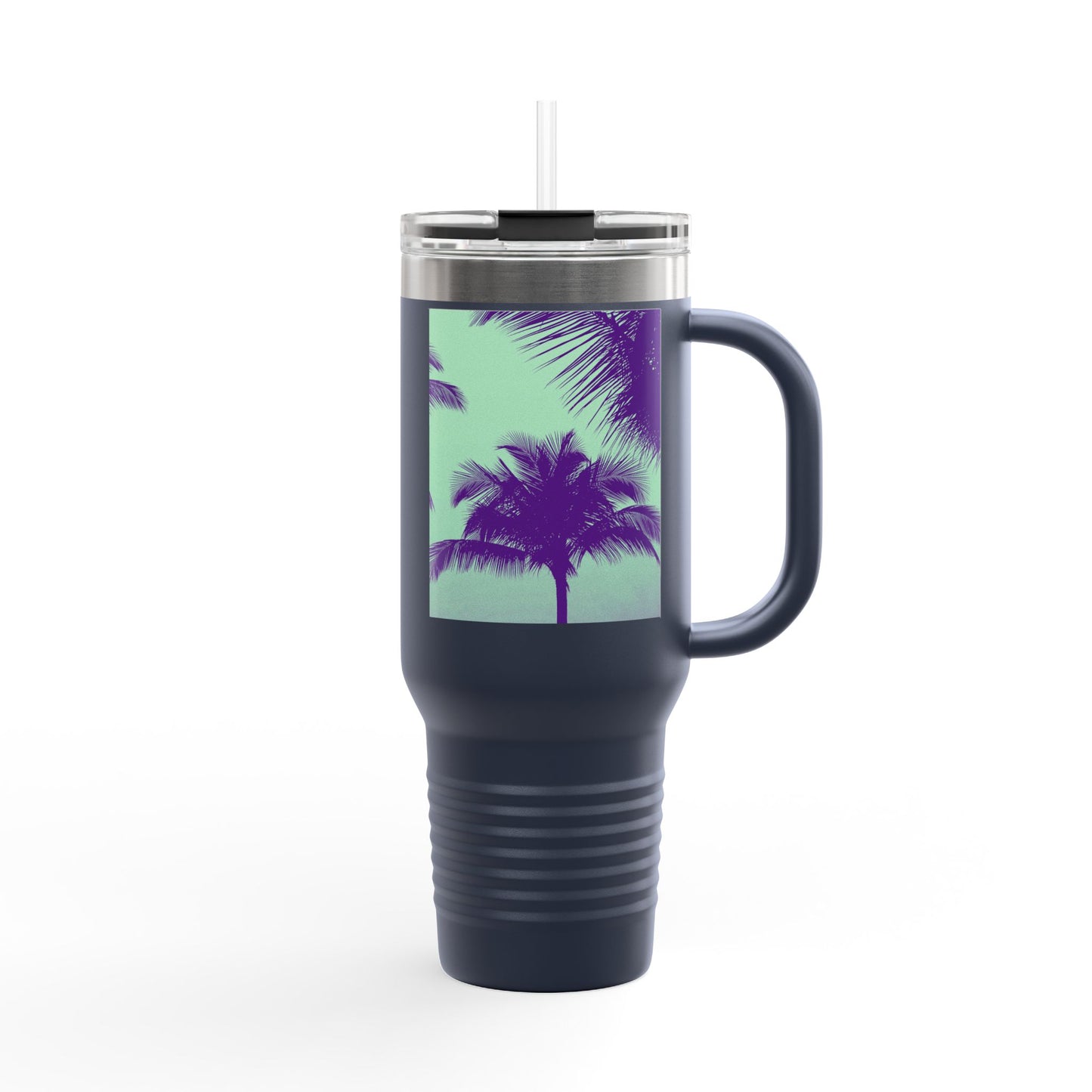 Insulated Travel Mug, 40oz / Palm Glow Minty - Perfect for Outdoor Adventures
