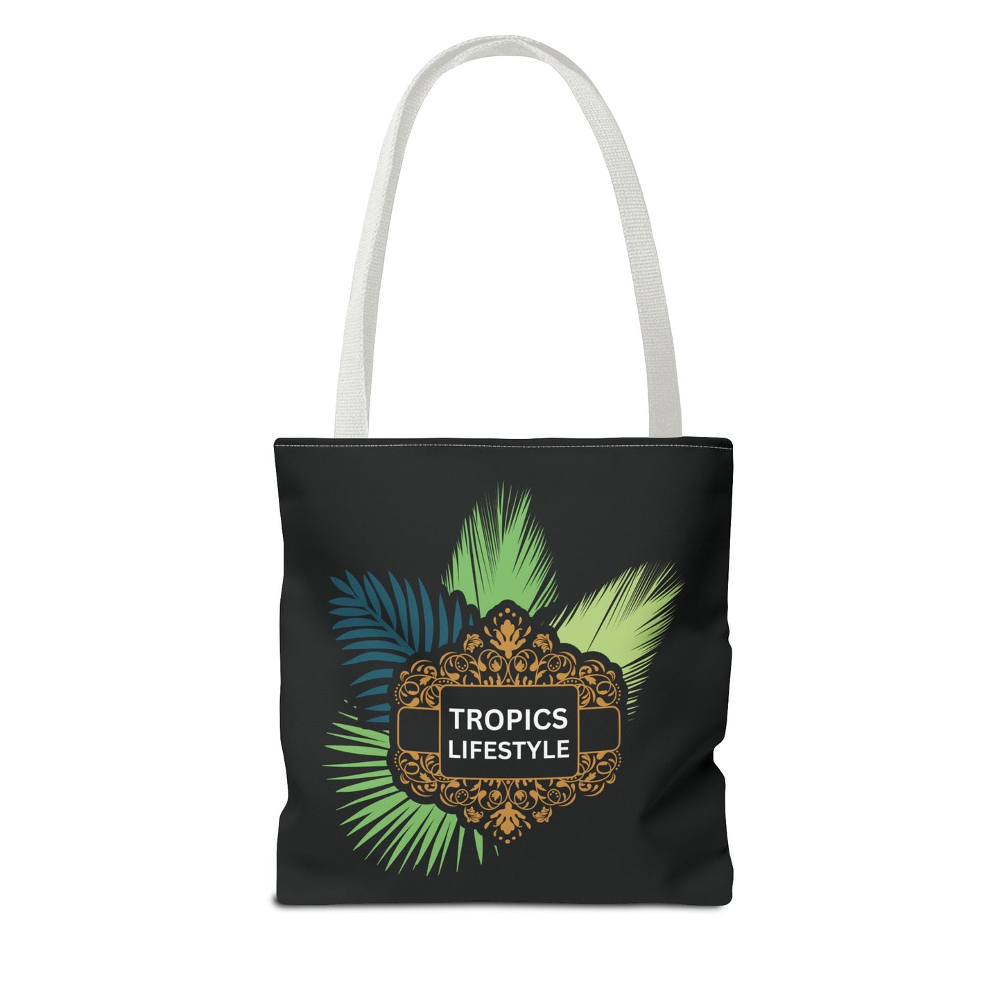 Elegant Tropics Lifestyle Logo Tote Bag - 3 Sizes, Black