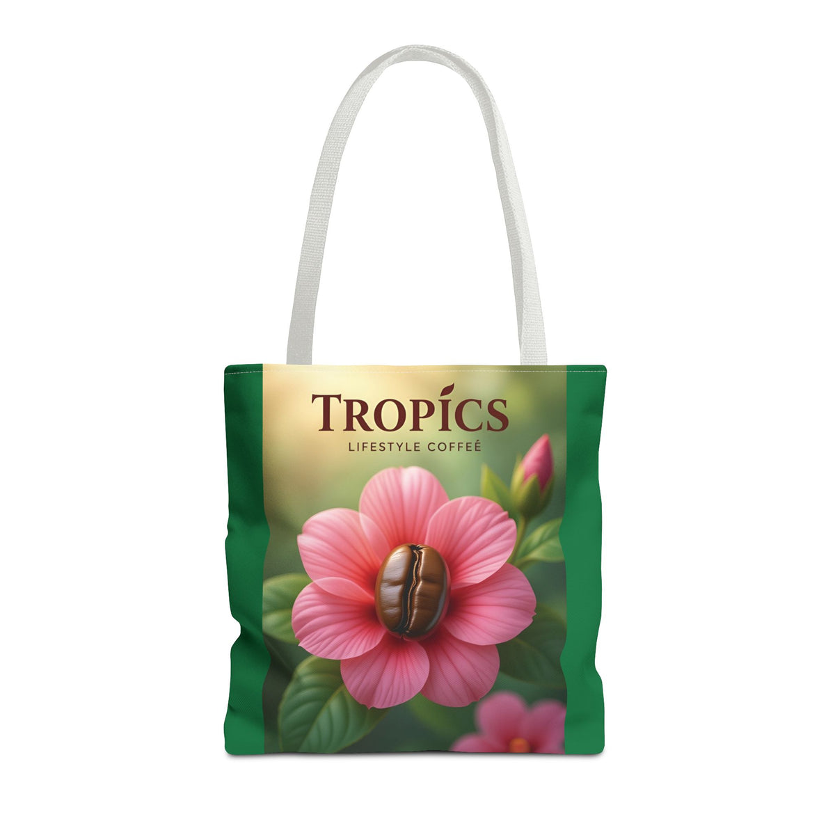Pink Flower/Green TLCoffee Tote Bag - 3 Sizes