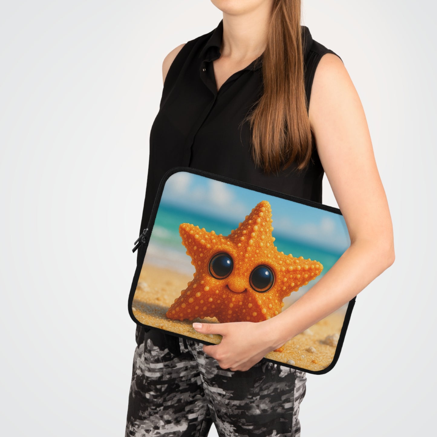 Tropical Laptop Sleeve, 5 Sizes - Perfect for Beach Lovers & Students / Baby Starfish