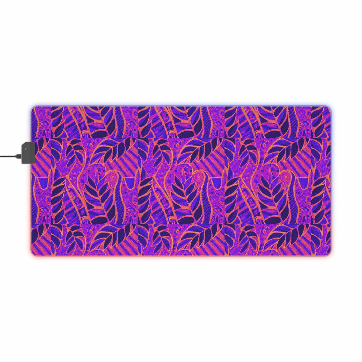 LED Gaming Mouse Pad With Vibrant RGB Lighting, 4 Sizes / Rainforest Plants ~ Amazon Whimsy, Heatwave