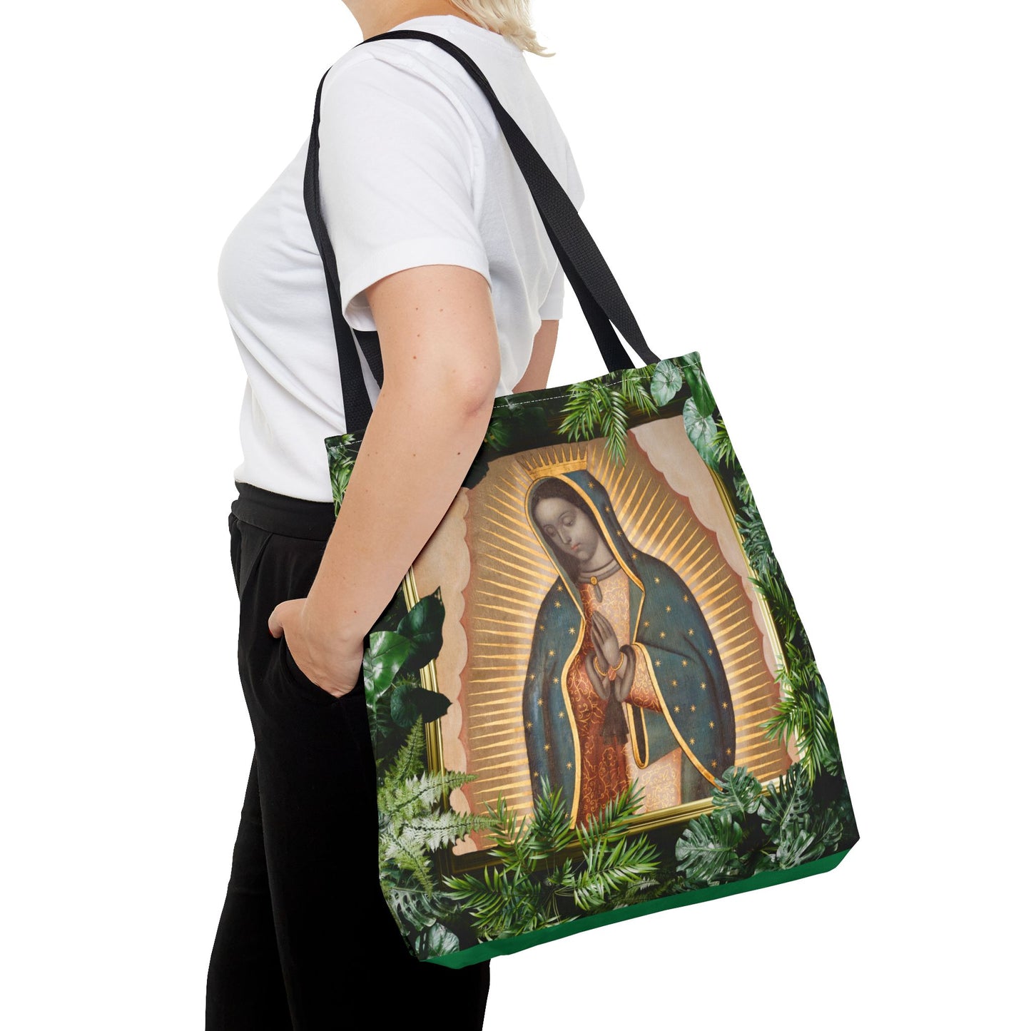 Religious Our Lady of Guadalupe Tropical Tote Bag - 3 Sizes