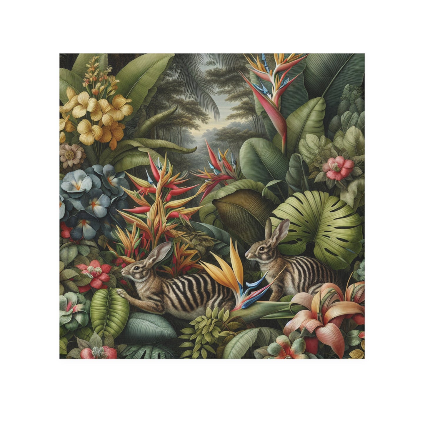 Face Towel - Raniforest Rabbit Outing