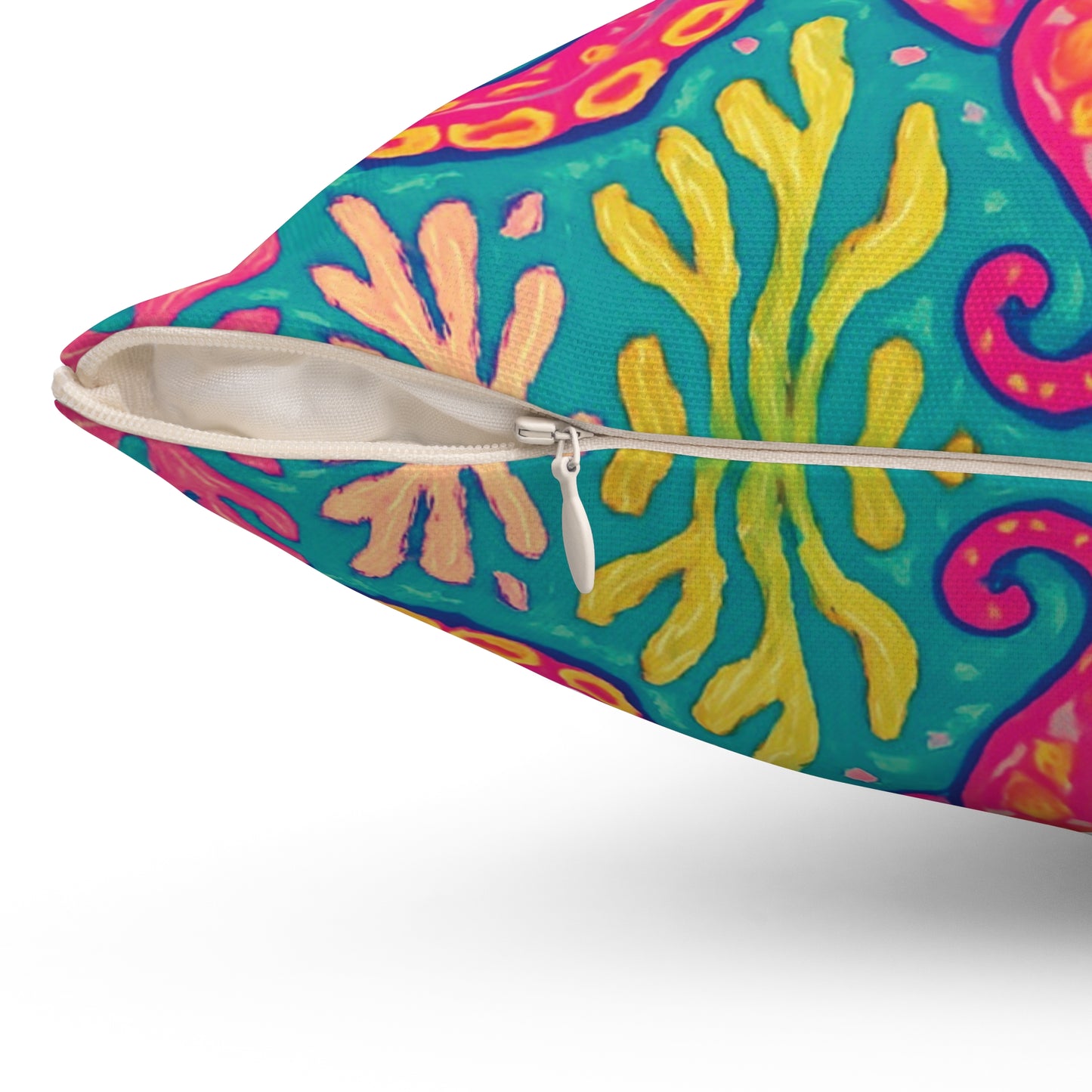 Decorative Pillow - Accent Cushion, 4 Sizes / Octopus Kraken Joe, Red