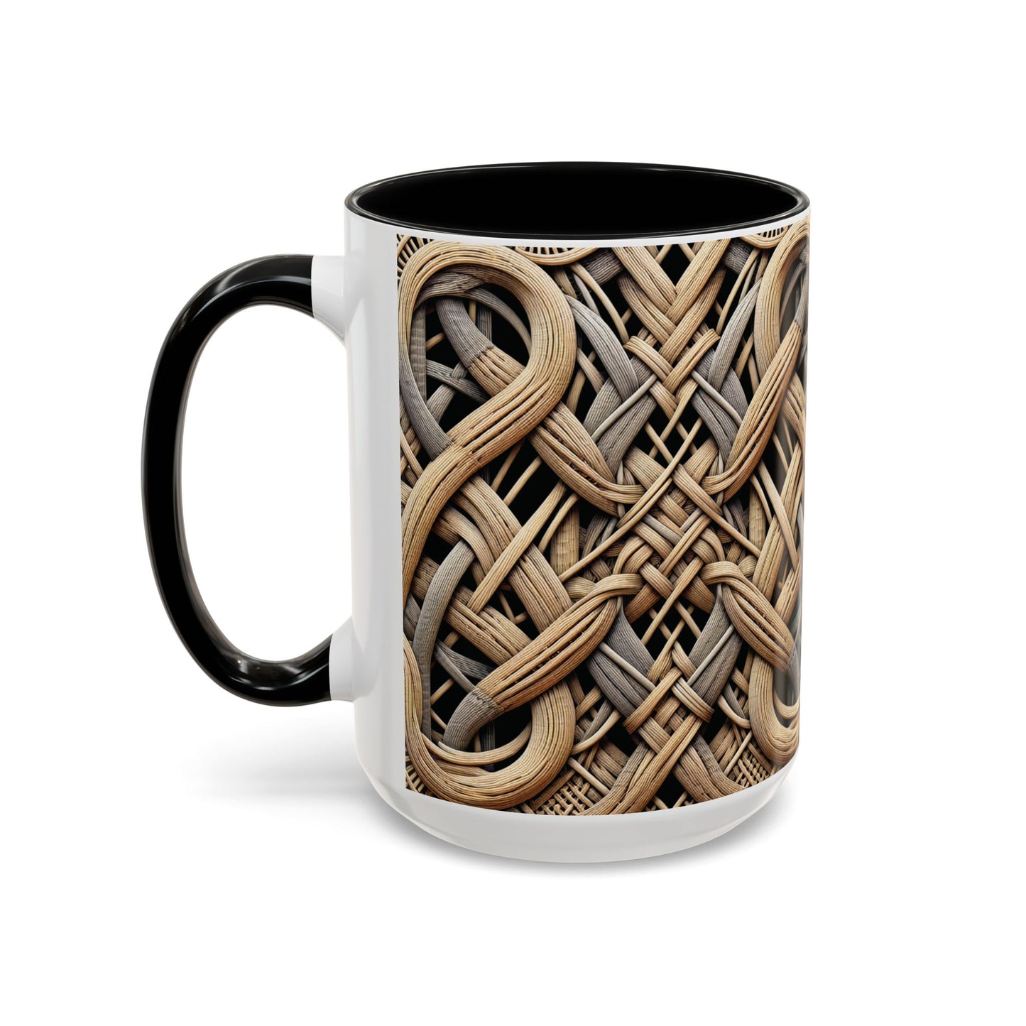 Accent Coffee Mug (11, 15oz), 8 Colors - Beach Wicker