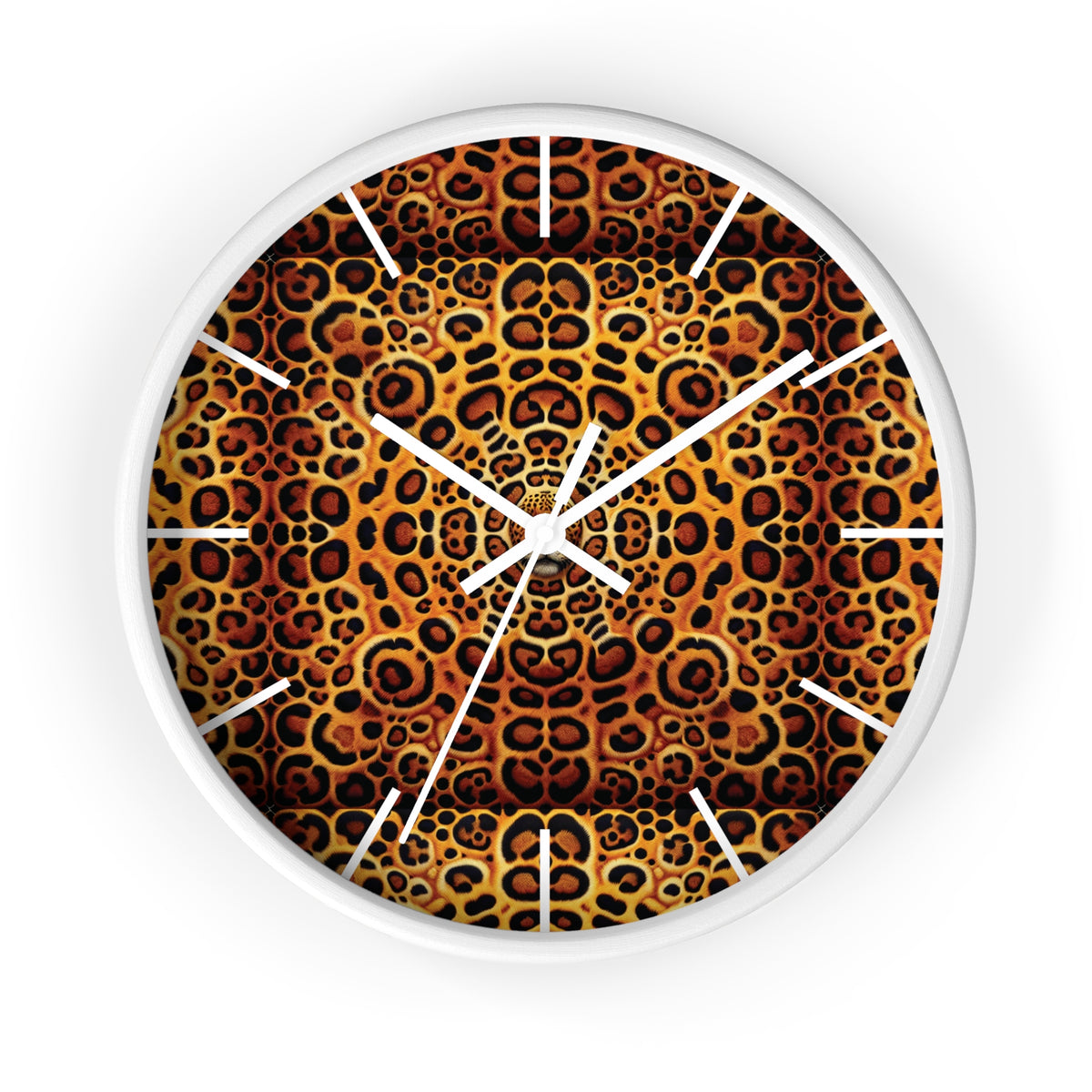 Kaleido Jaguar Spots Wall Clock – Fun Home Decor for Nature Lovers, 6 Variants