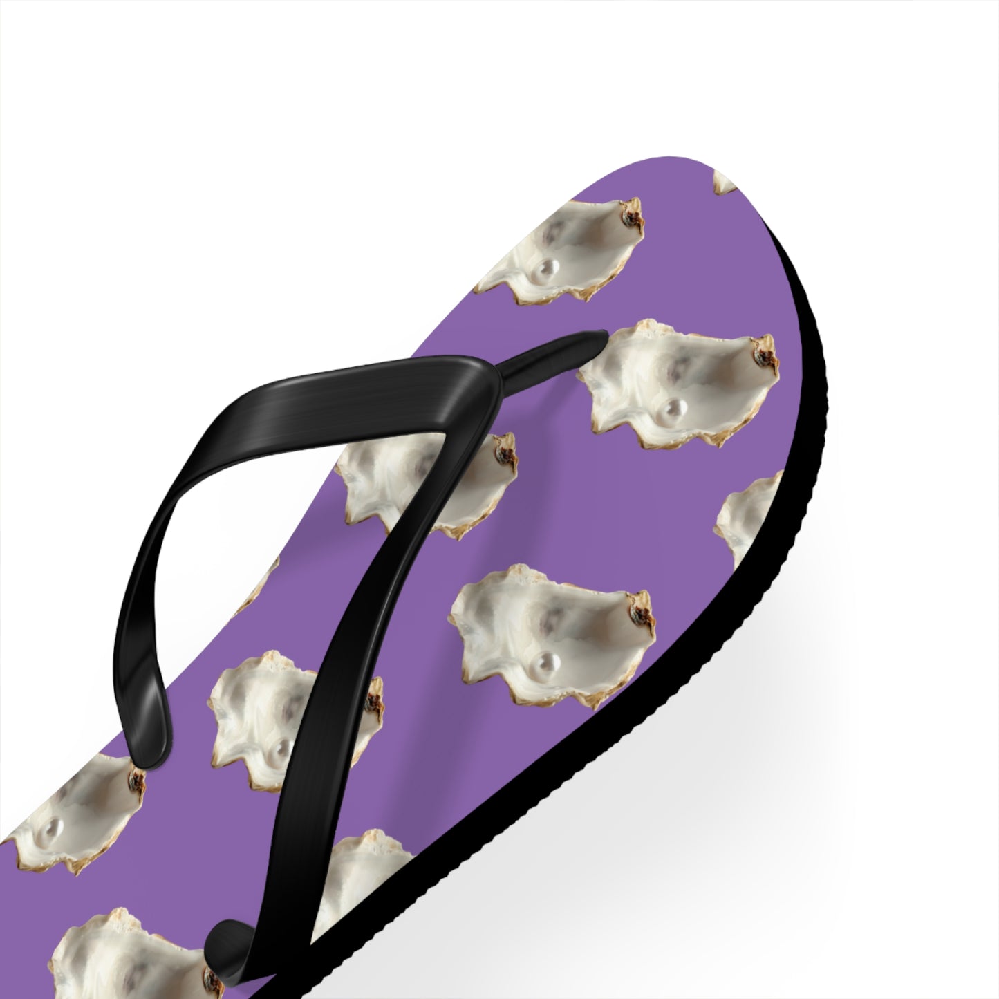 Flip Flops - White Pearl Oyster, light purple